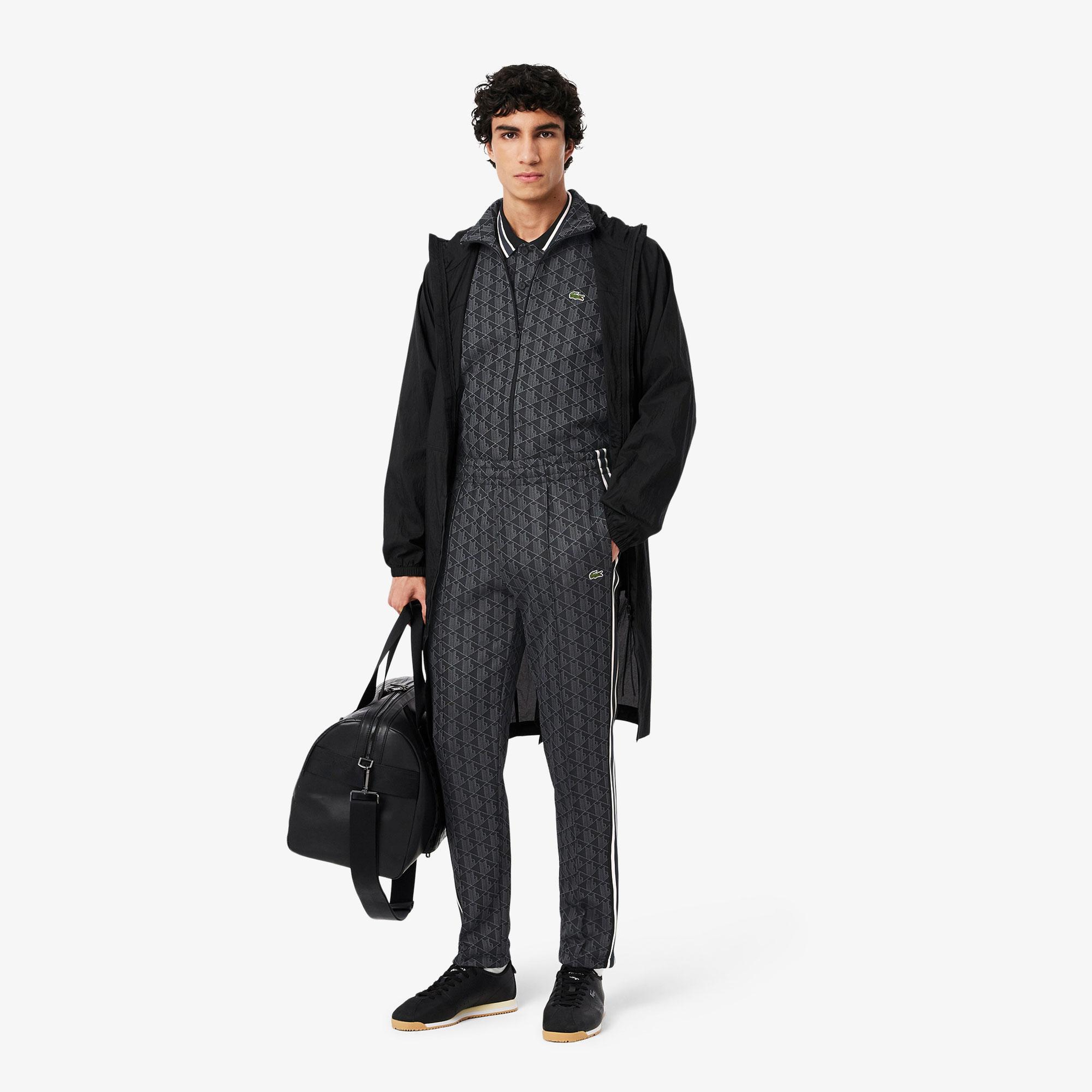 Lacoste Paris Erkek Regular Fit Monogram Siyah Eşofman Altı