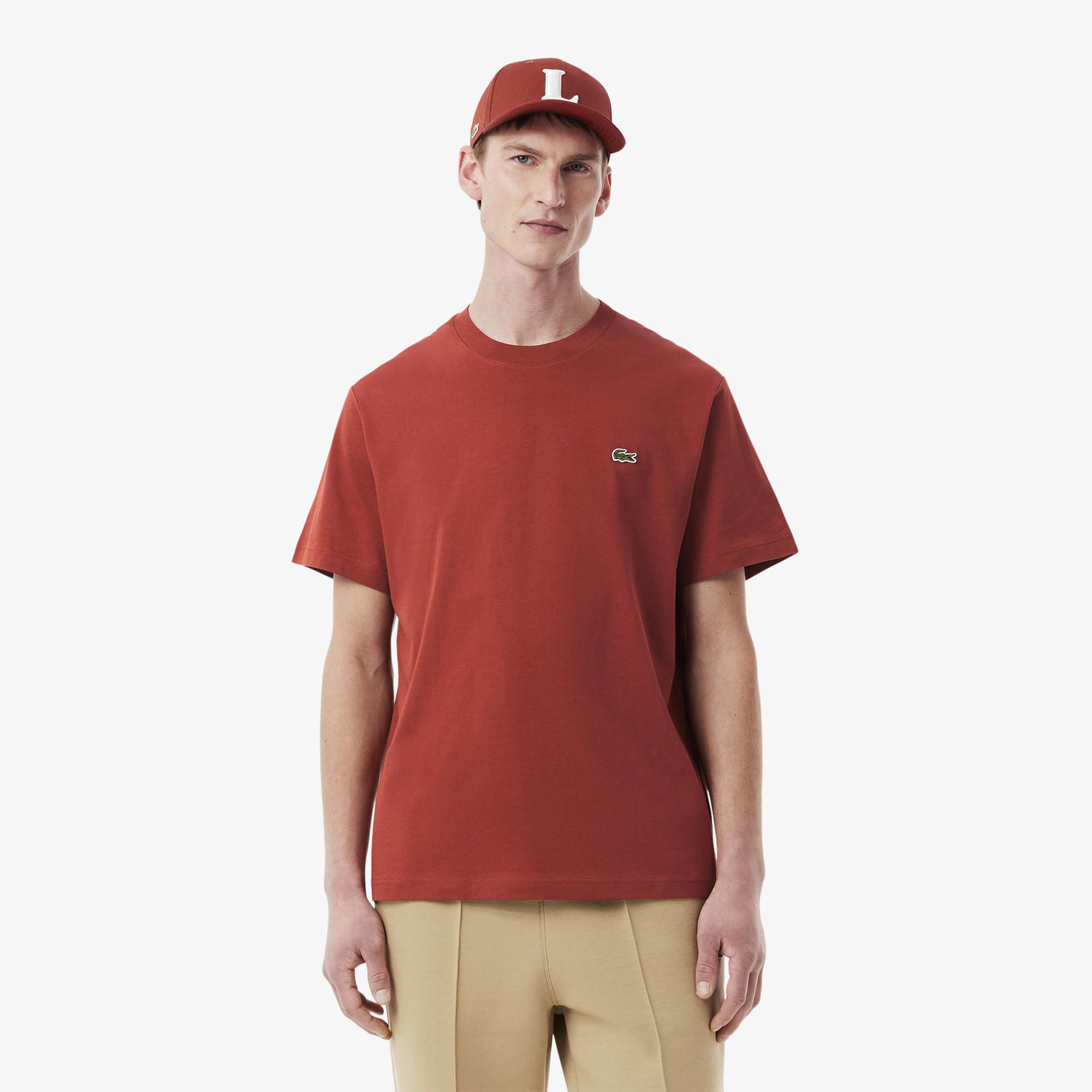 Lacoste Erkek Classic Fit Bisiklet Yaka Kahverengi T-Shirt