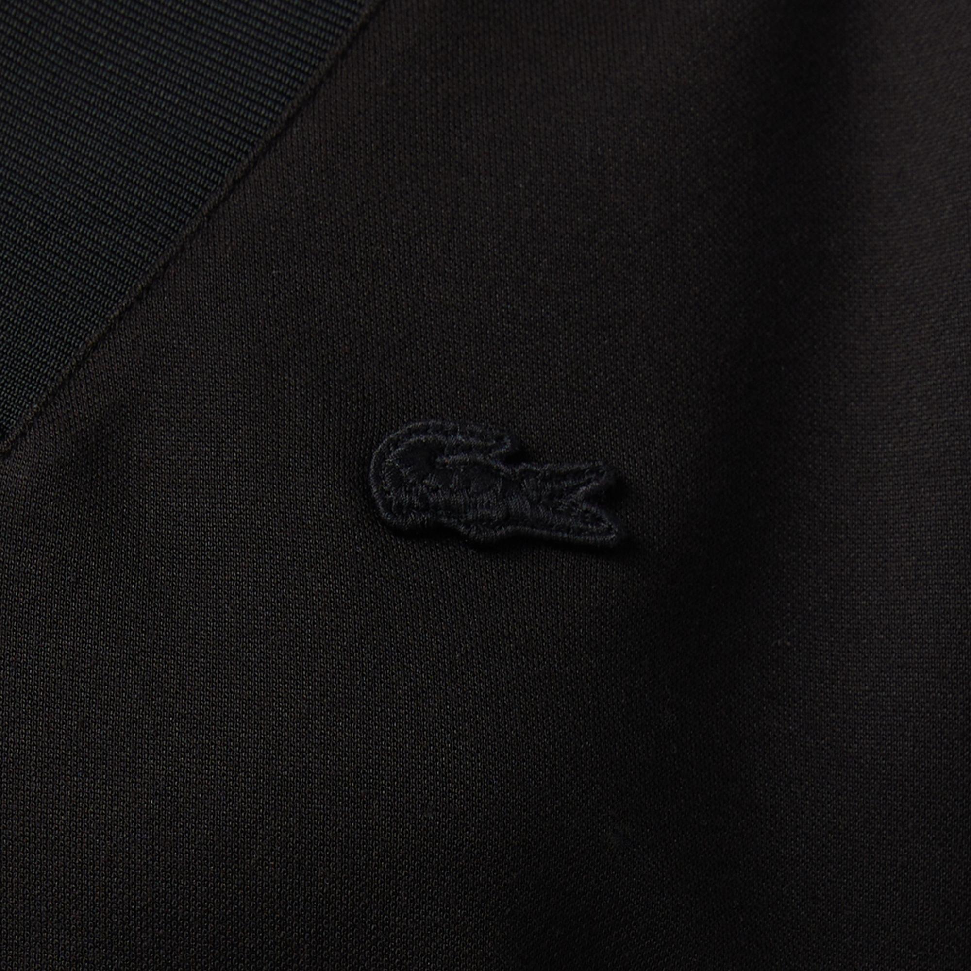 Lacoste Kadın Slim Fit V Yaka Siyah T-Shirt