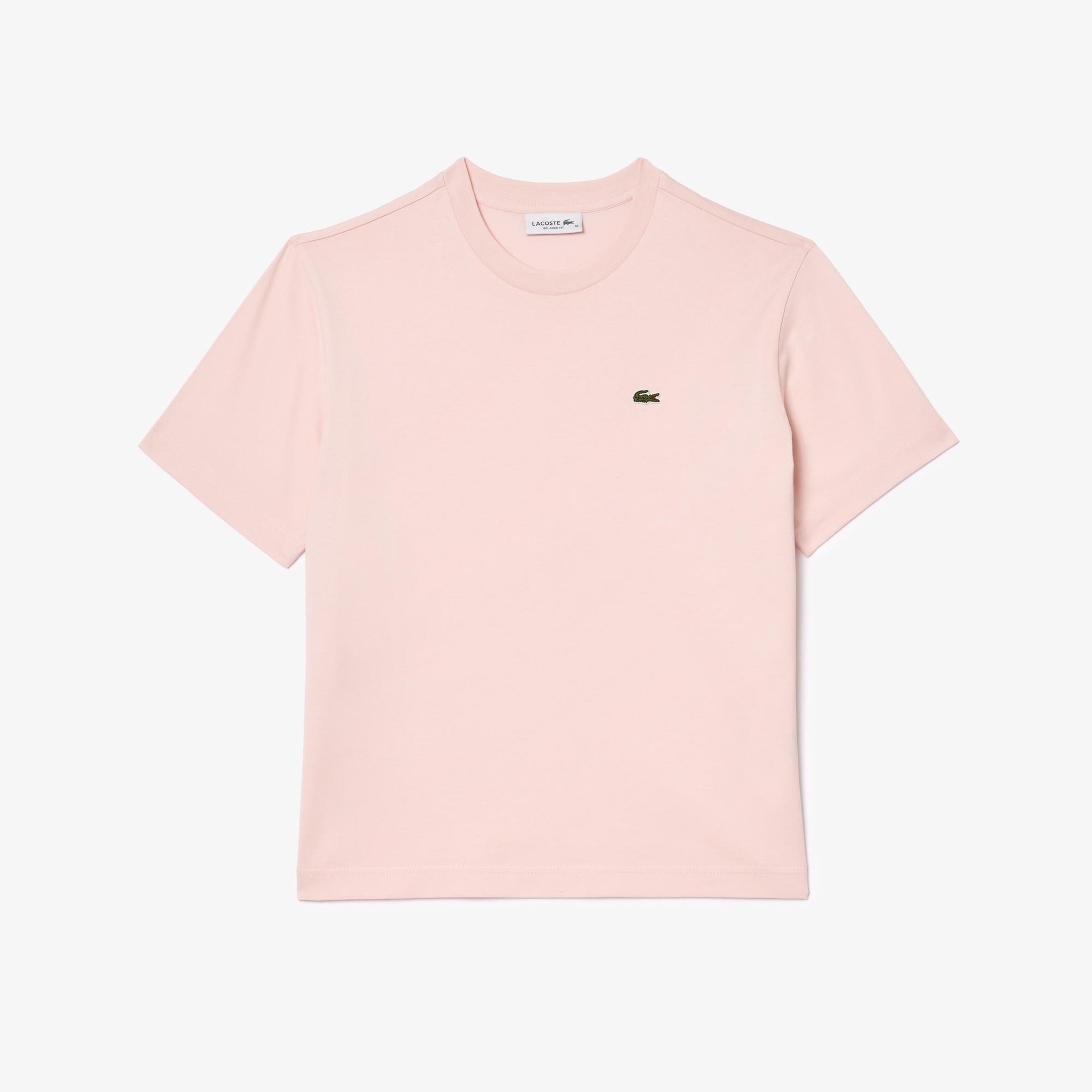 Lacoste Kadın Relaxed Fit Bisiklet Yaka Pembe T-Shirt