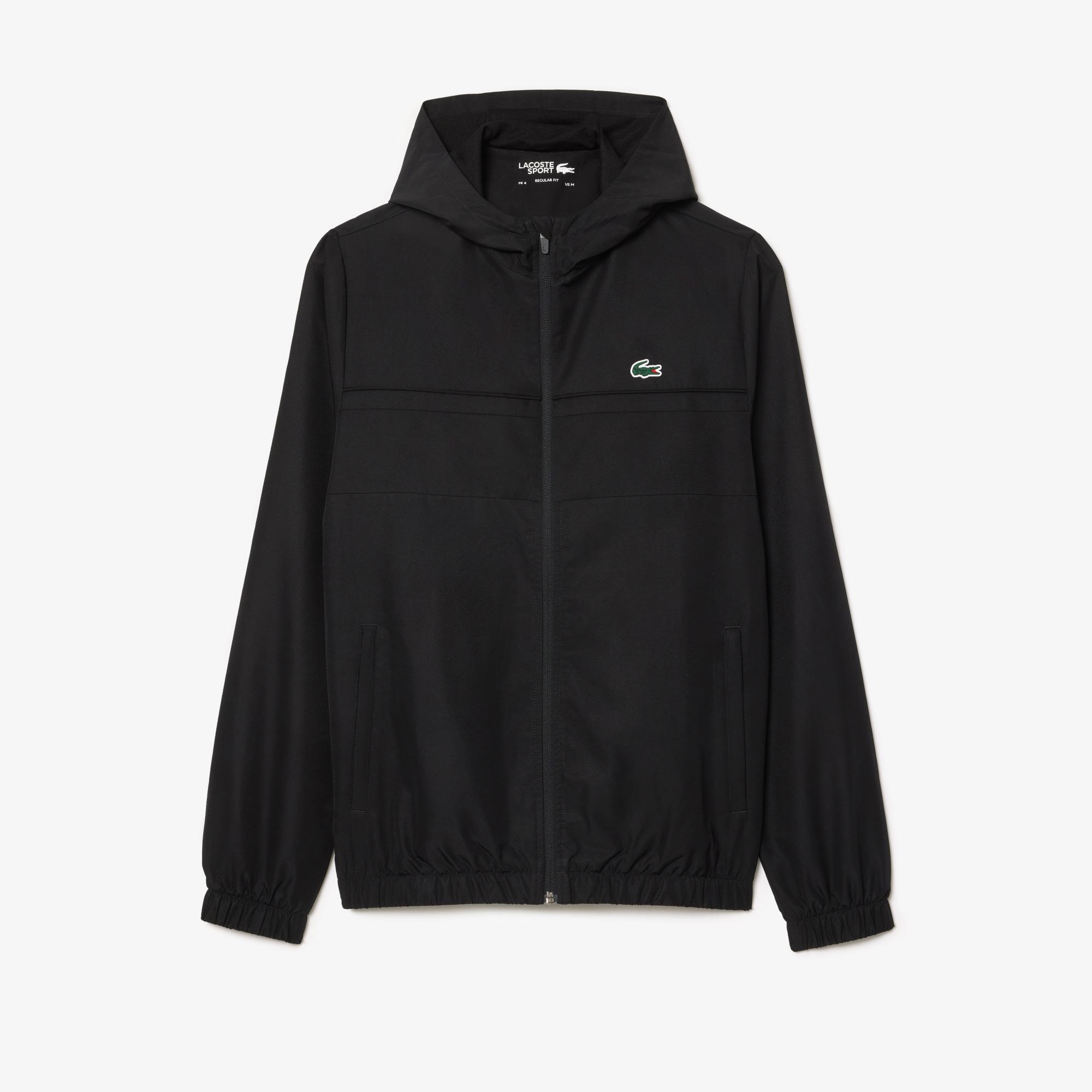 Lacoste Erkek Regular Fit Kapüşonlu Siyah Eşofman Takımı