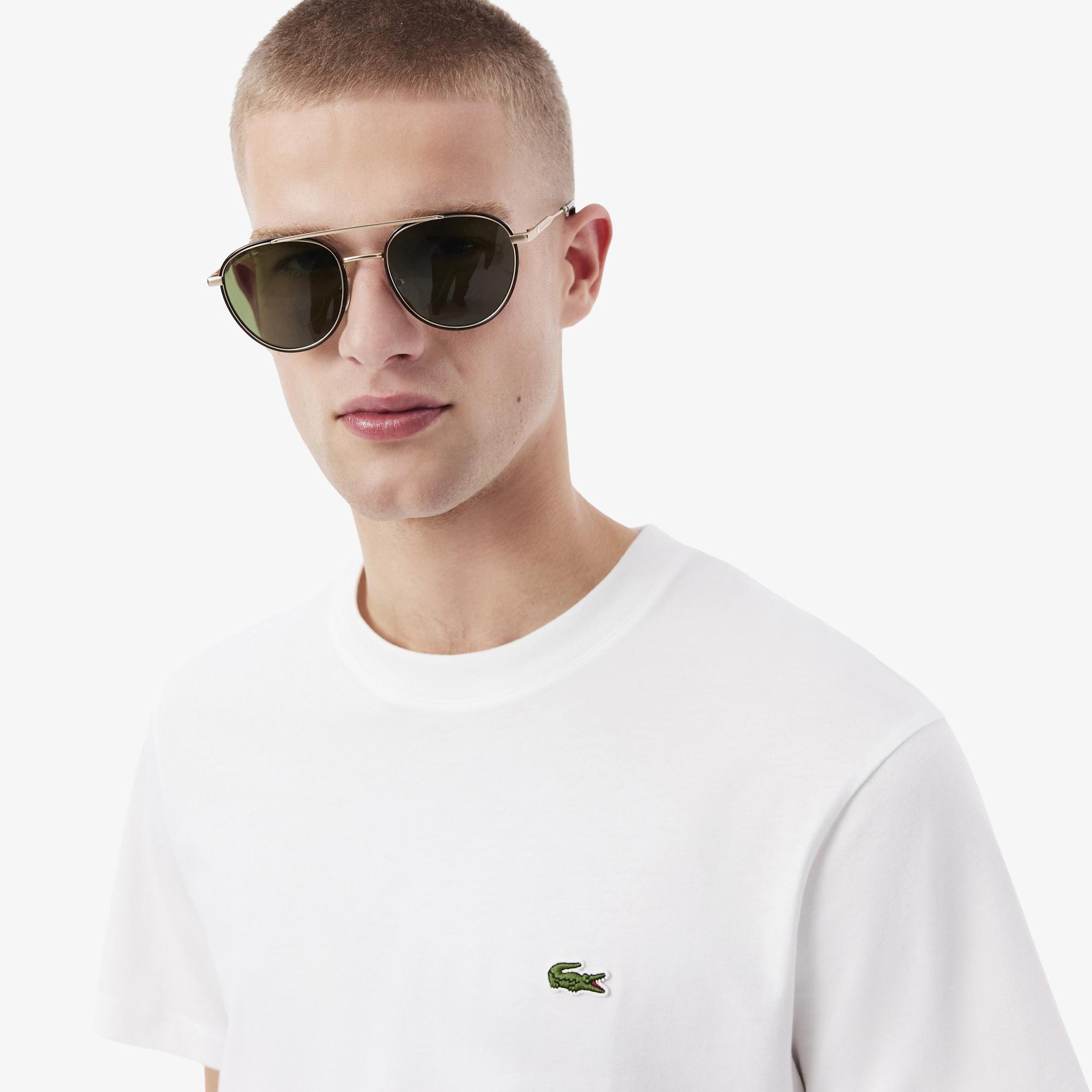 Lacoste Classic Fit Erkek Beyaz T-Shirt