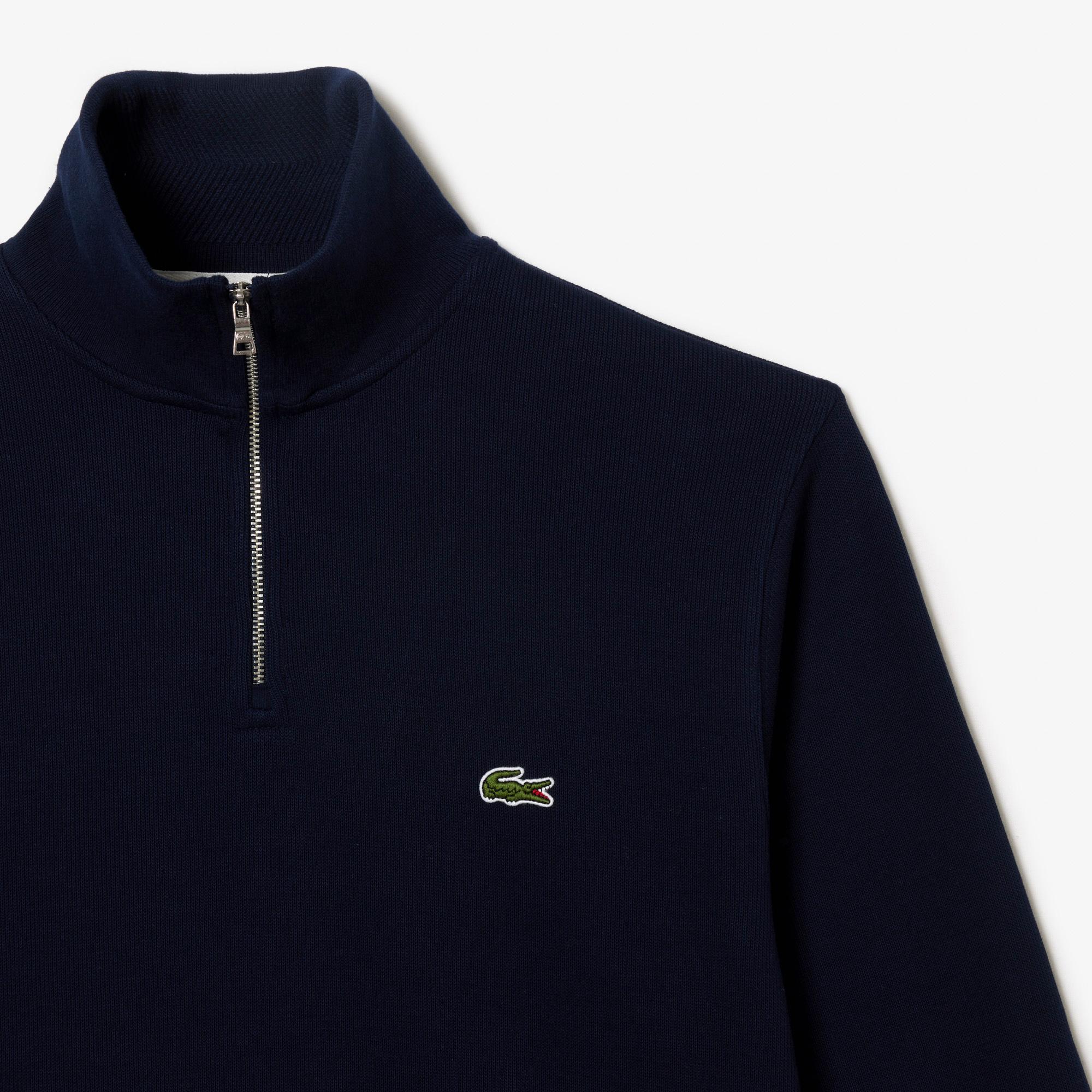 Erkek Classic Fit Yarım Fermuarlı Lacivert Sweatshirt