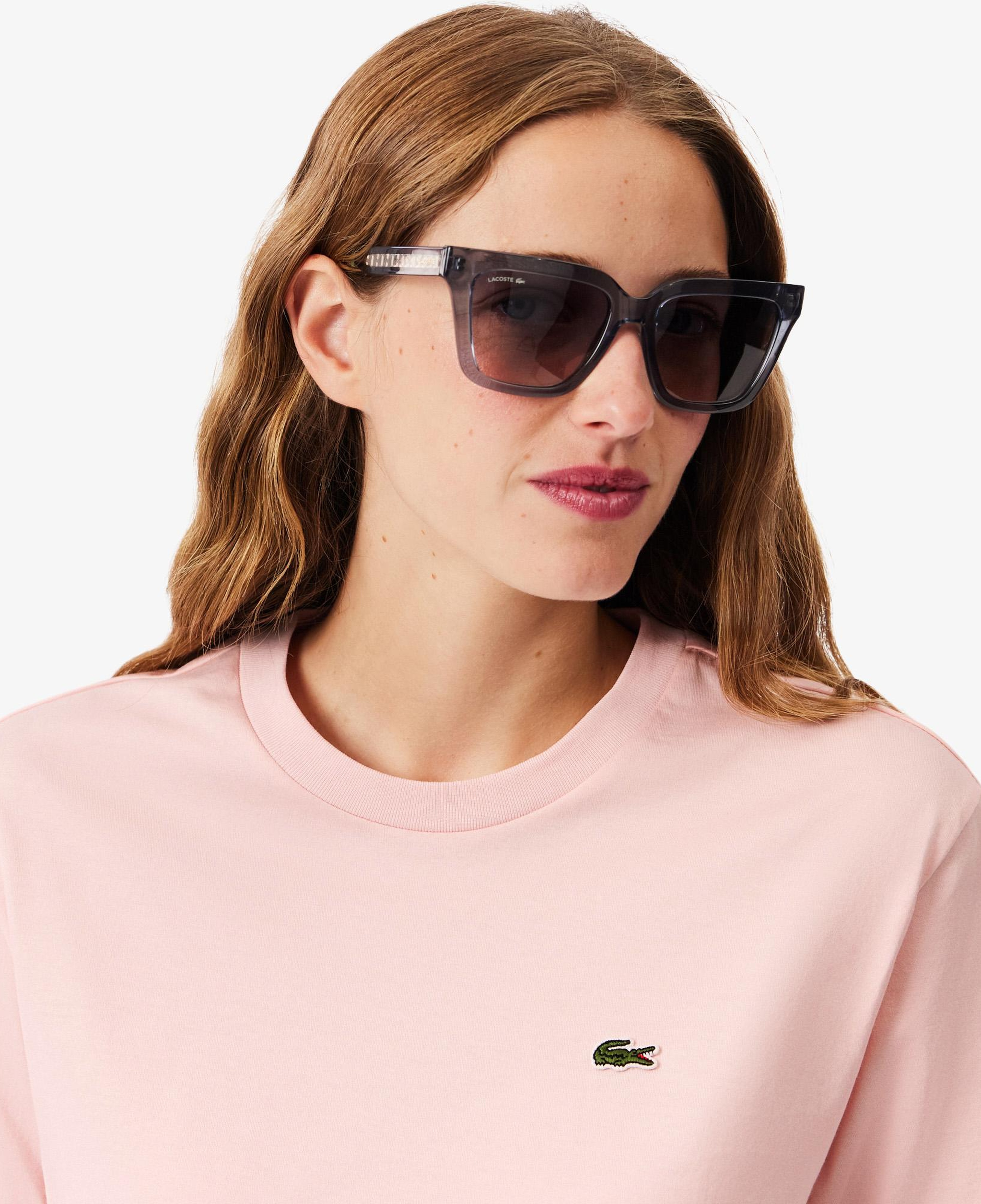 Lacoste Kadın Relaxed Fit Bisiklet Yaka Pembe T-Shirt