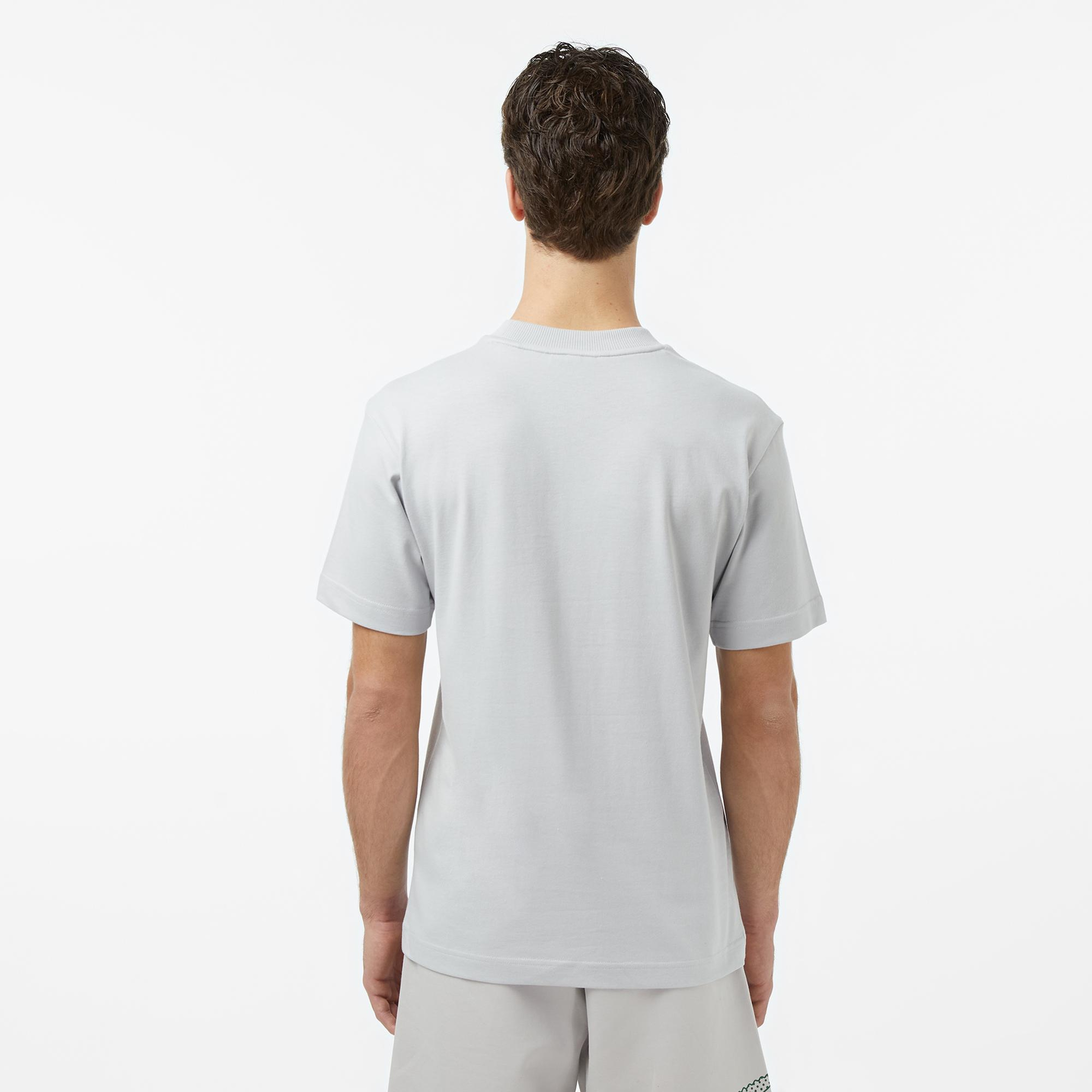 Lacoste Erkek Relaxed Fit Bisiklet Yaka Gri T-Shirt