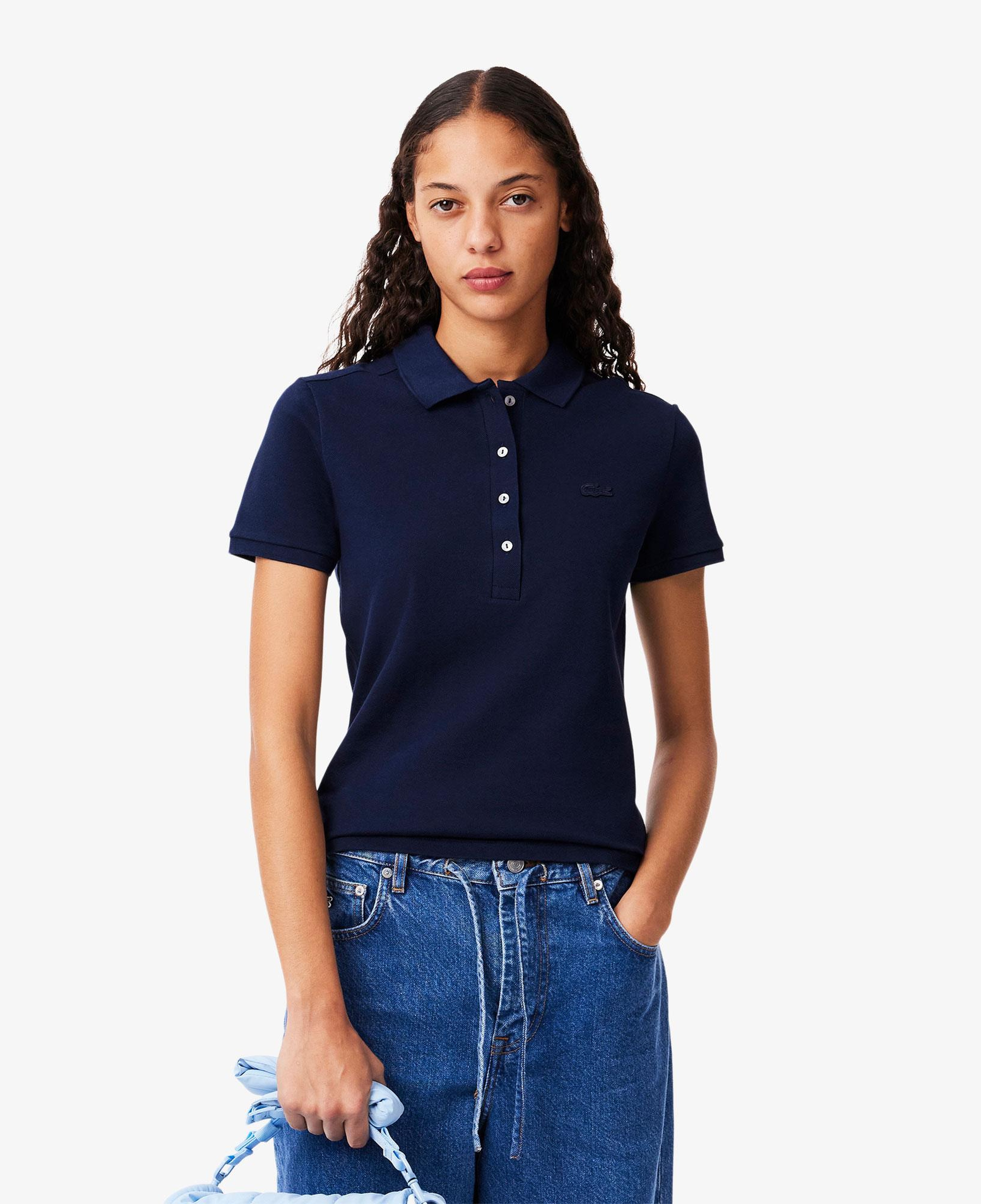 Lacoste L.12.D Kadın Slim Fit Lacivert Polo