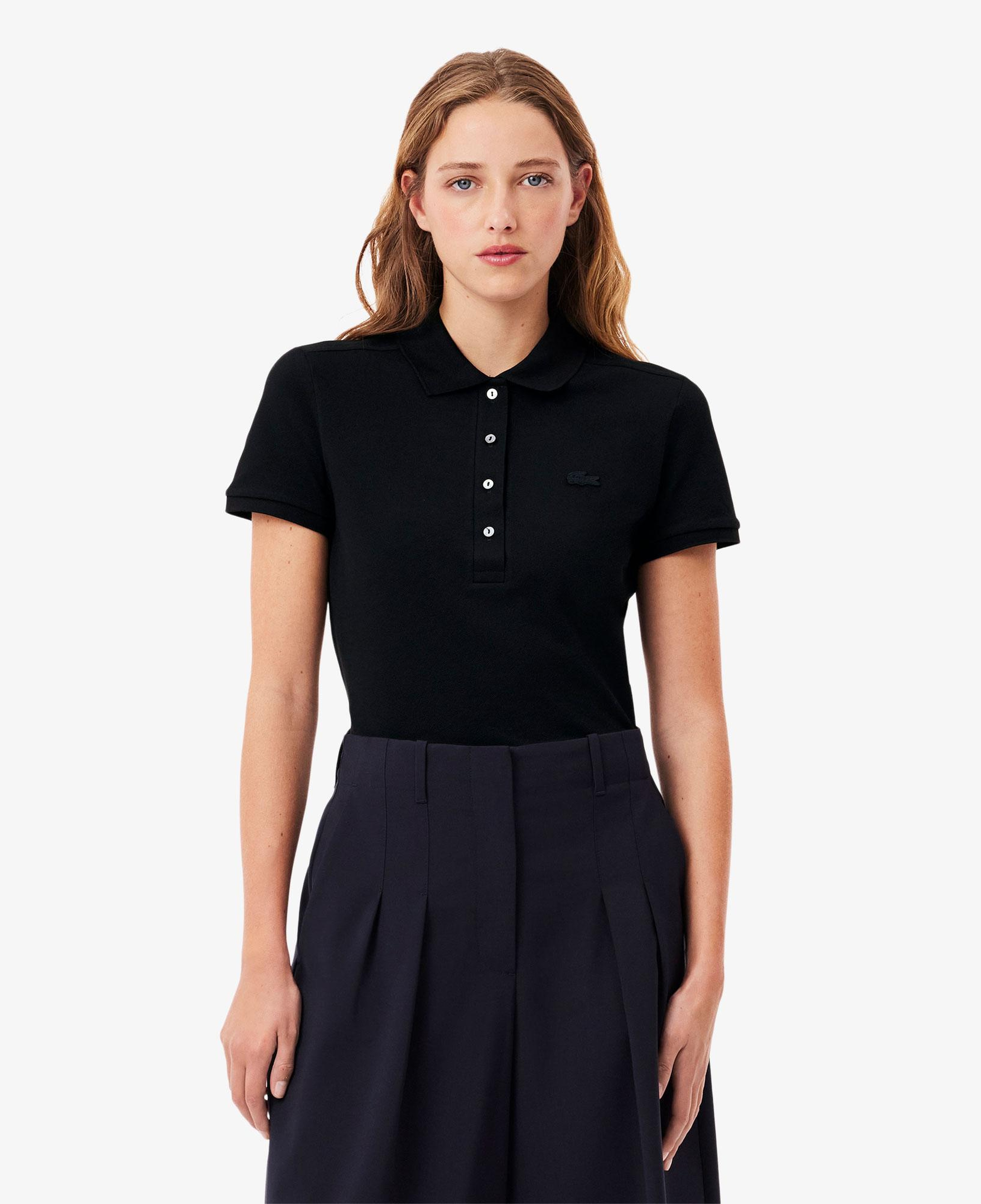Lacoste L.12.D Kadın Slim Fit Siyah Polo
