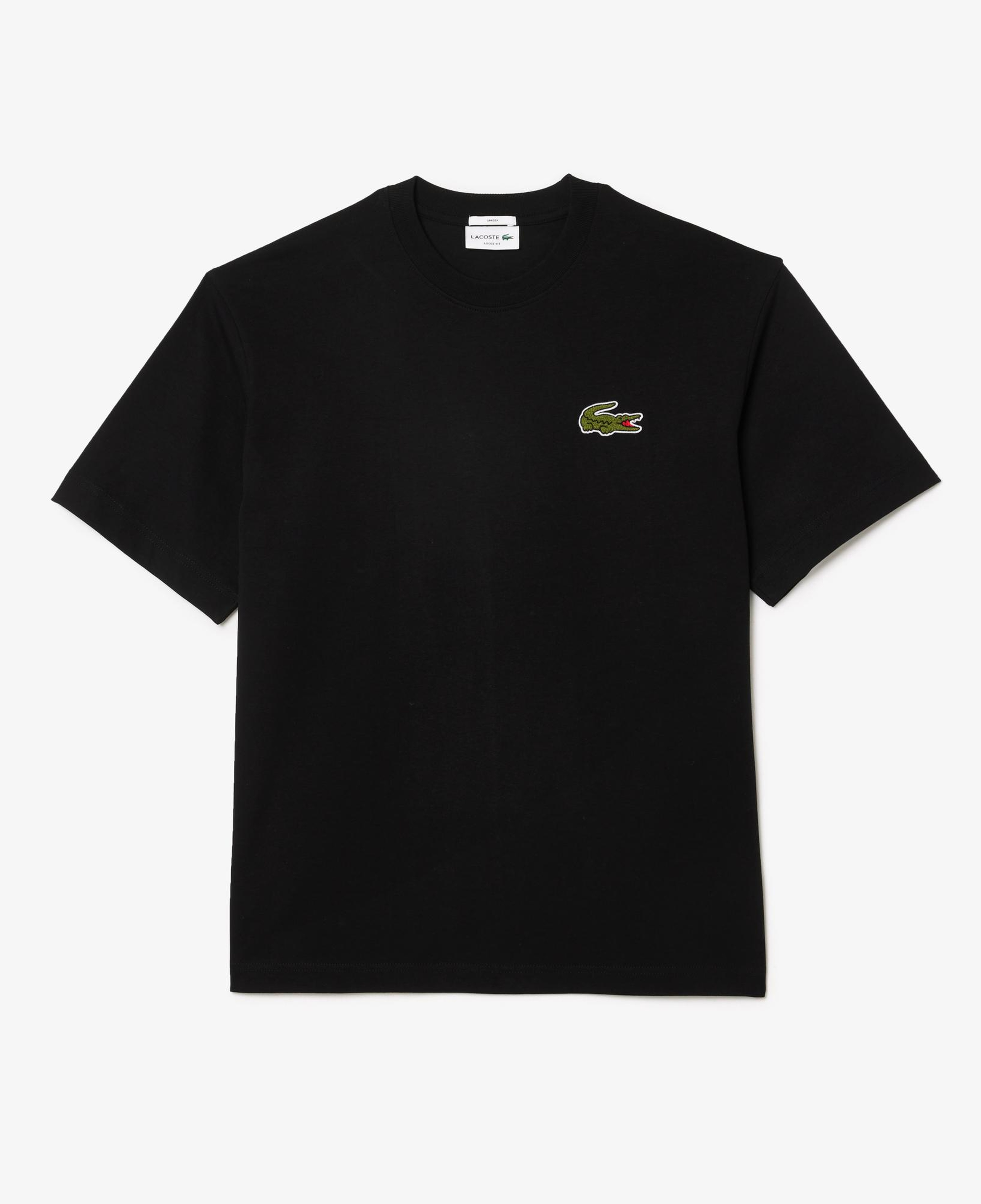 Lacoste Unisex Loose Fit Bisiklet Yaka Siyah T-Shirt