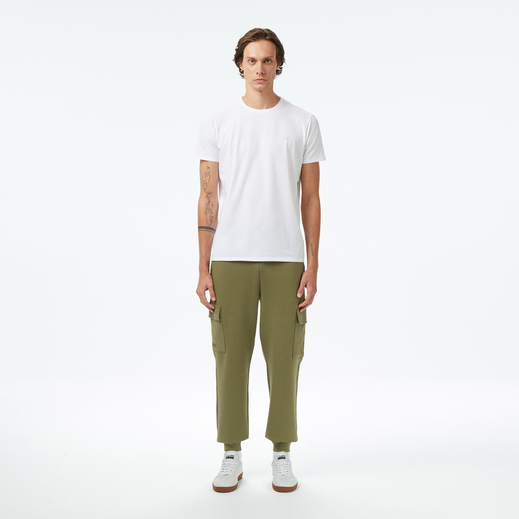 Lacoste Erkek Slim Fit Bisiklet Yaka Beyaz T-Shirt