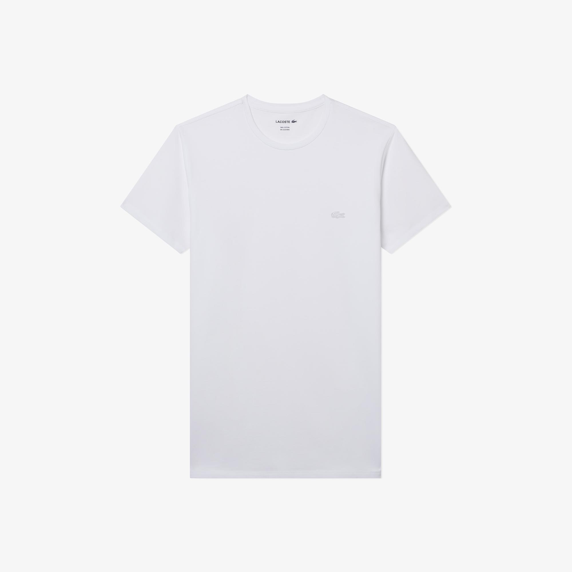 Lacoste Erkek Slim Fit Bisiklet Yaka Beyaz T-Shirt