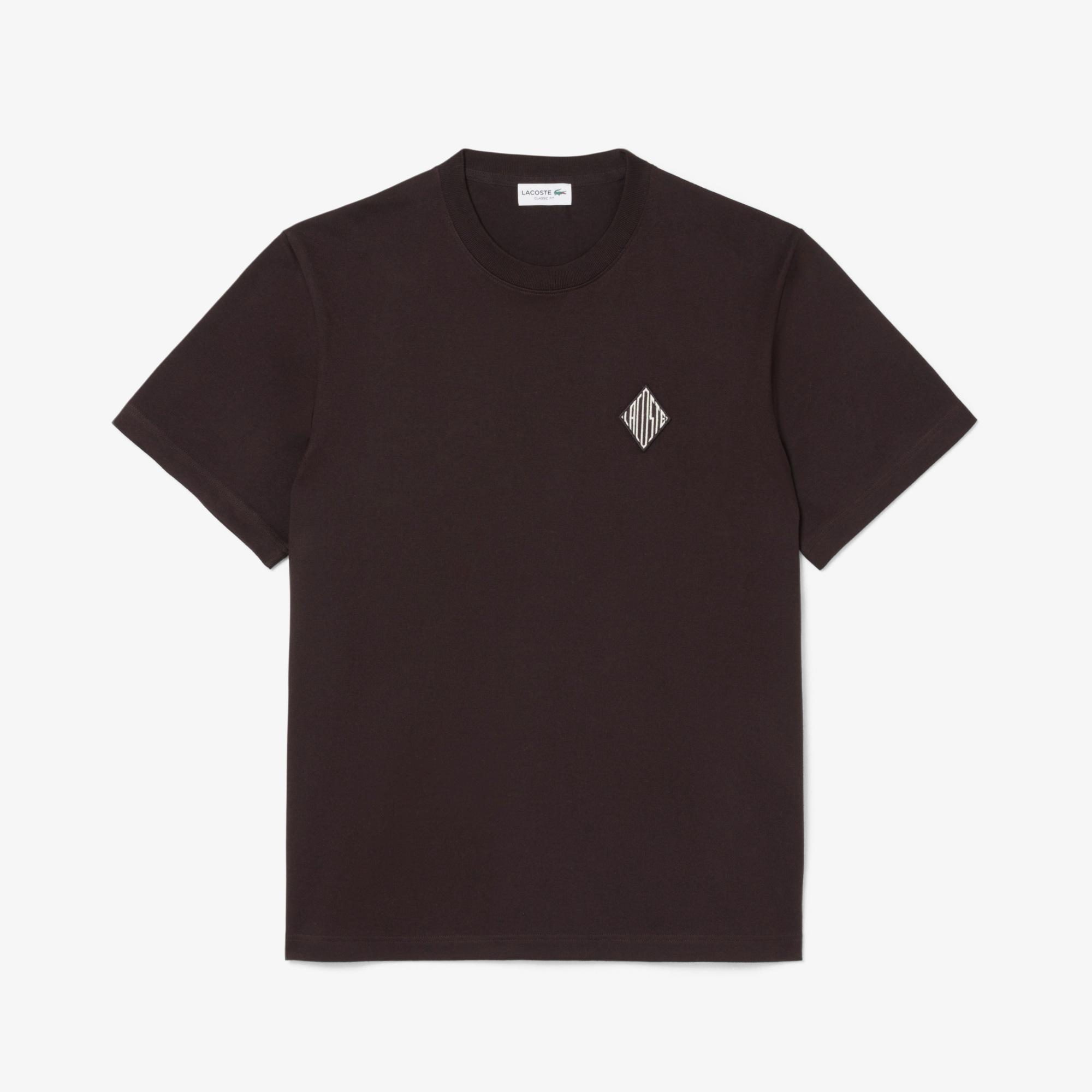 Lacoste Erkek Classic Fit Bisiklet Yaka Koyu Kahverengi T-Shirt