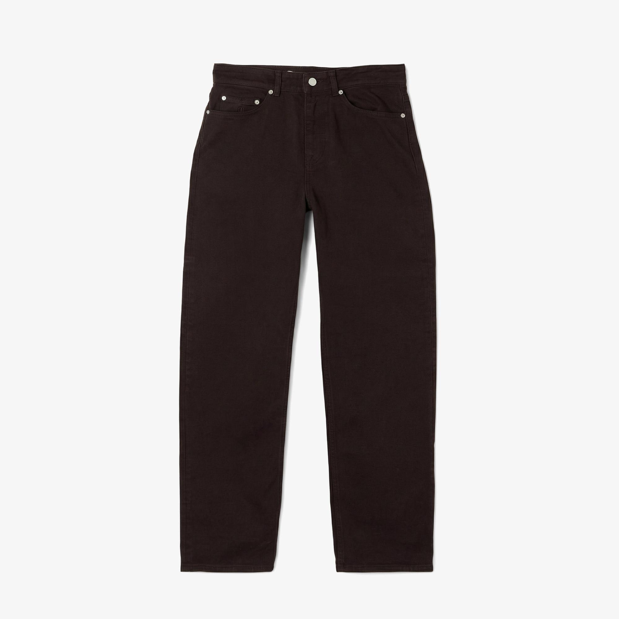 Lacoste Erkek Straight Fit Koyu Kahverengi Jean Pantolon