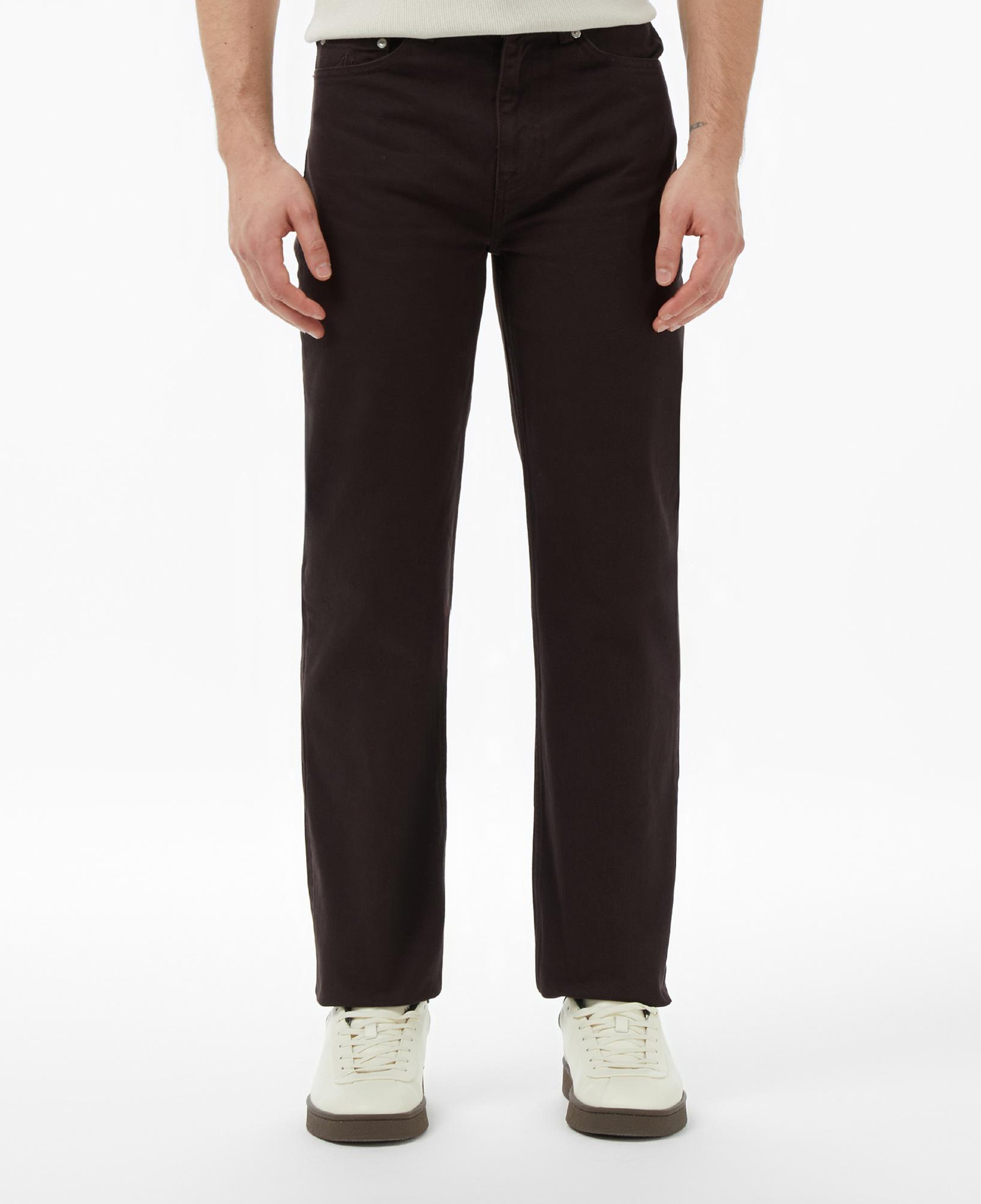 Lacoste Erkek Straight Fit Koyu Kahverengi Jean Pantolon
