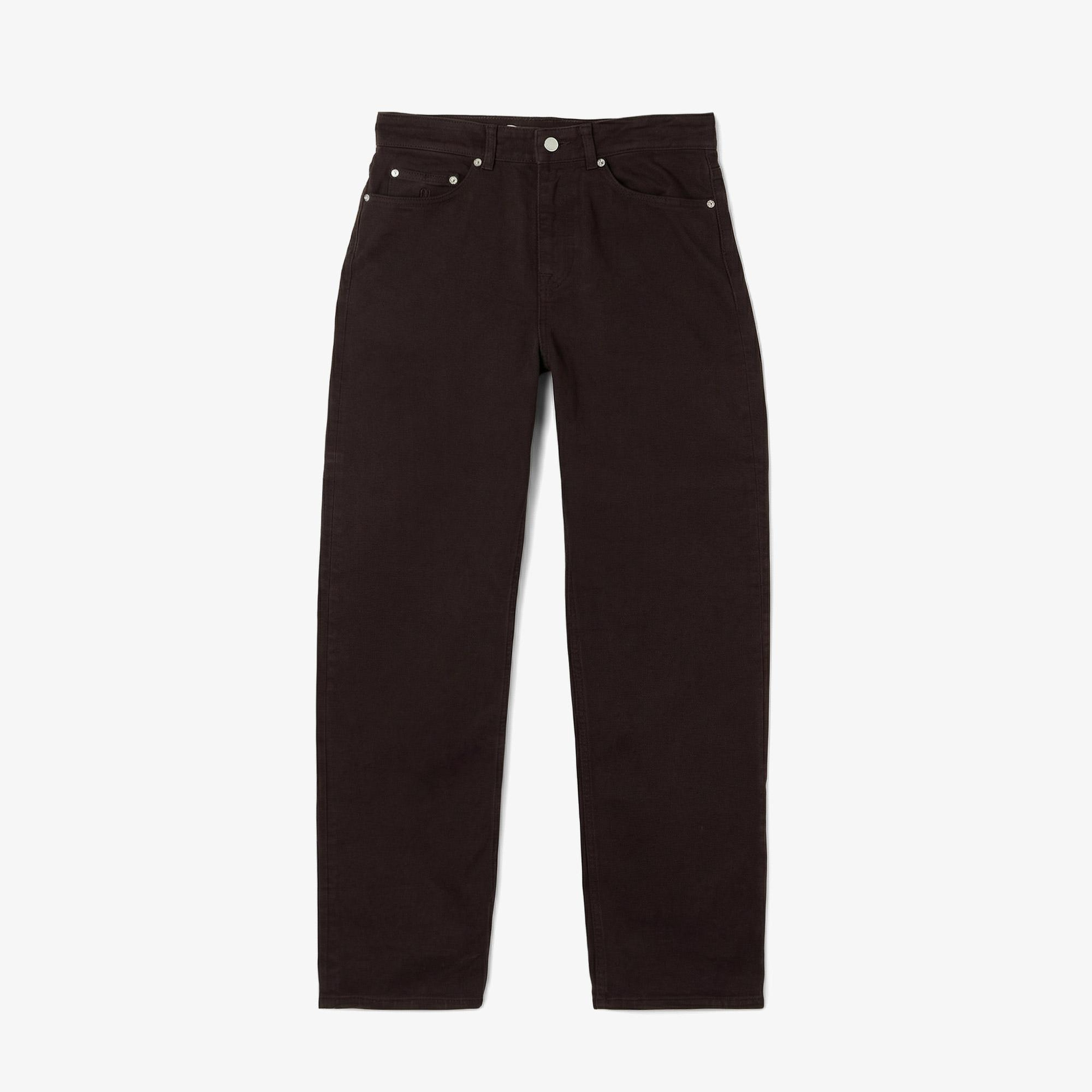 Lacoste Erkek Straight Fit Koyu Kahverengi Jean Pantolon