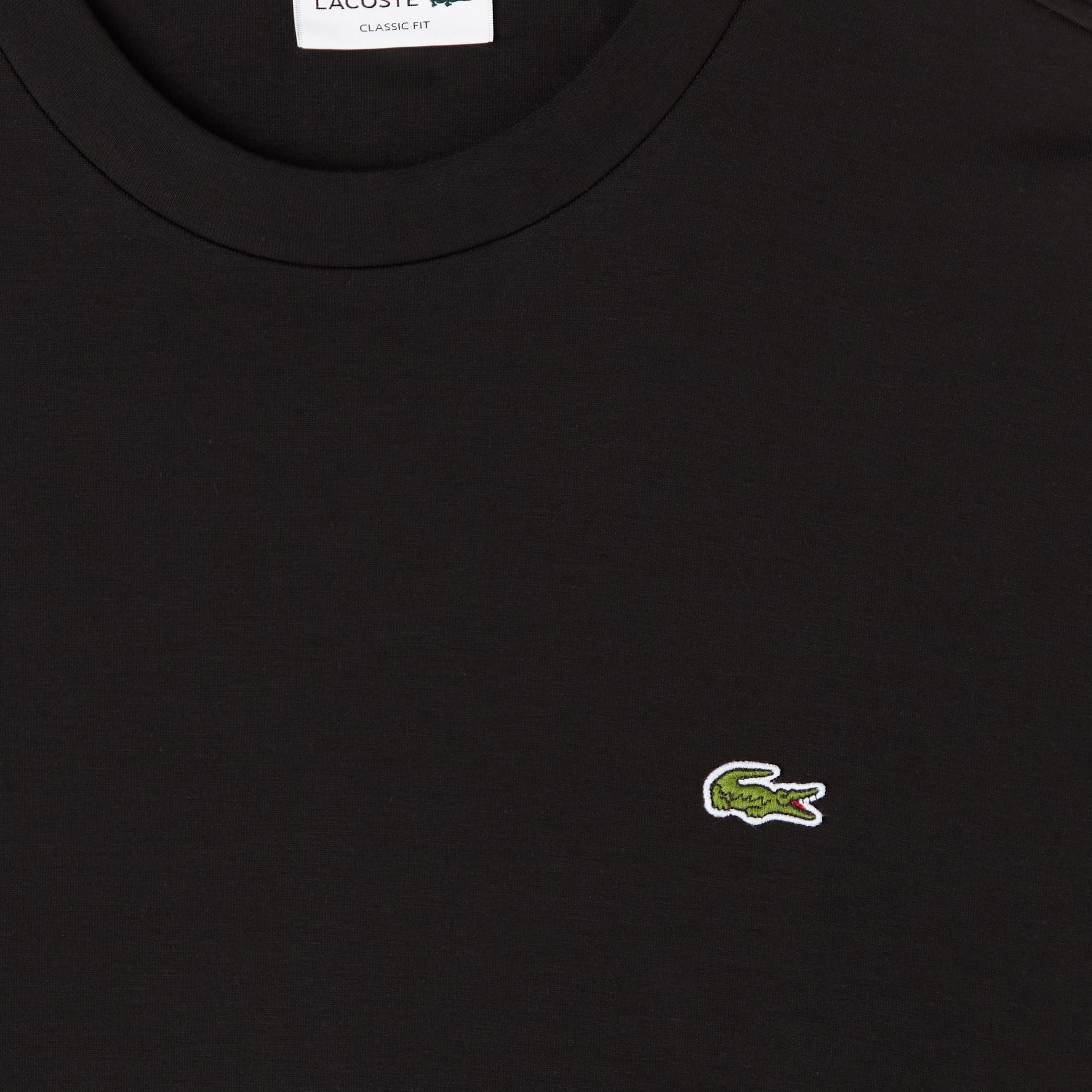 Lacoste Erkek Classic Fit Bisiklet Yaka Siyah Sweatshirt