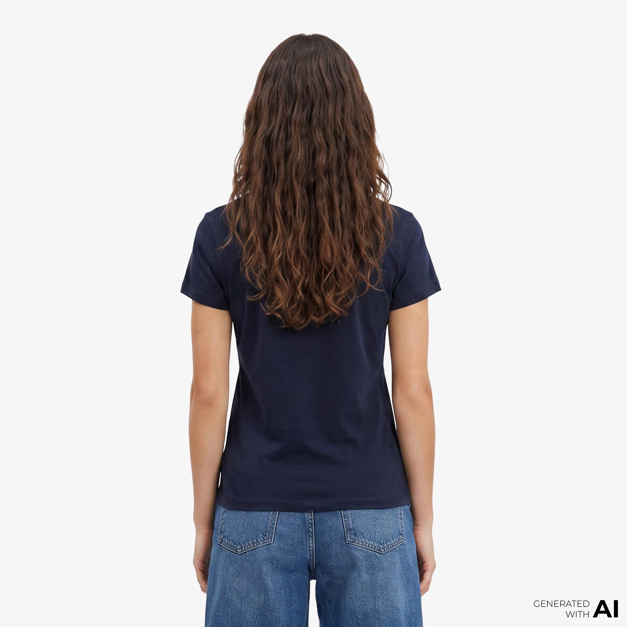 Tommy Hilfiger Linear Kadın Lacivert T-Shirt
