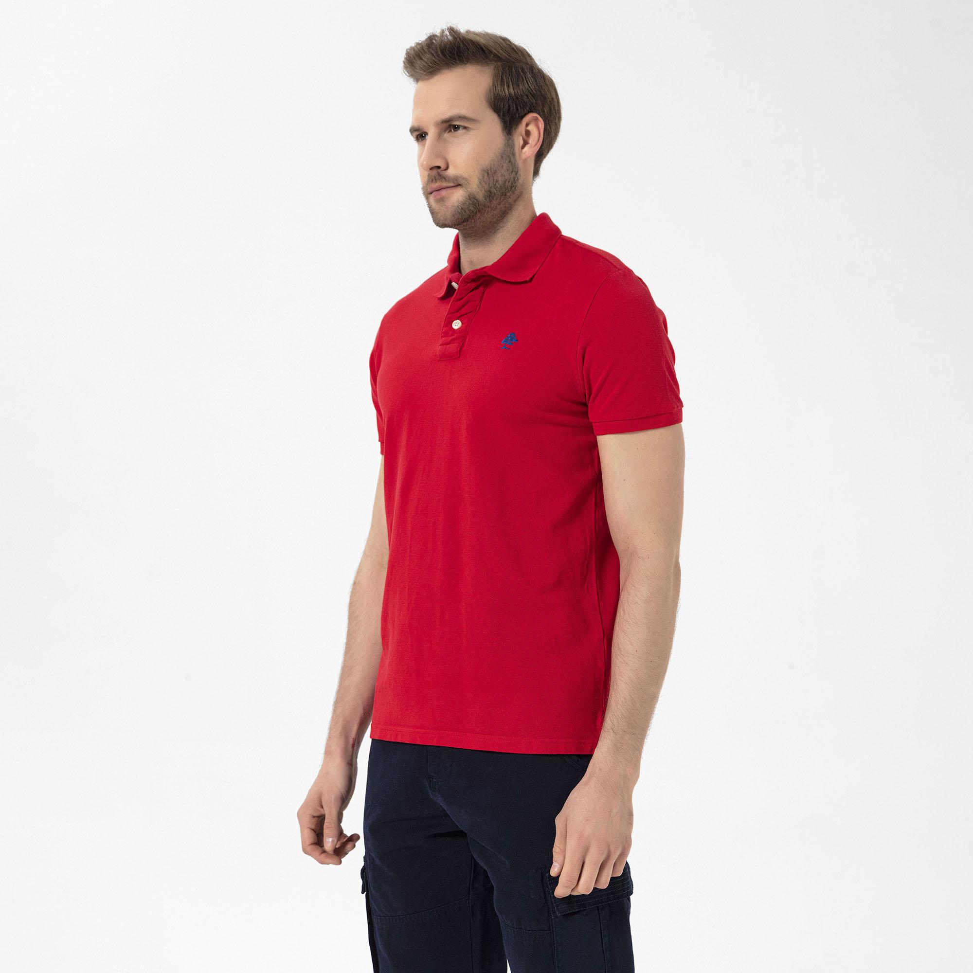 Routefield Patriot Erkek Kırmızı Polo Tişört