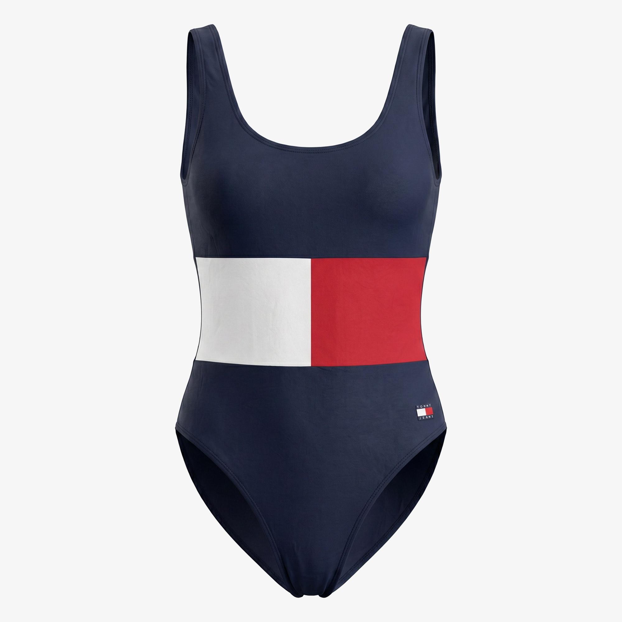 Tommy Hilfiger Core Flag Kadın Lacivert Mayo