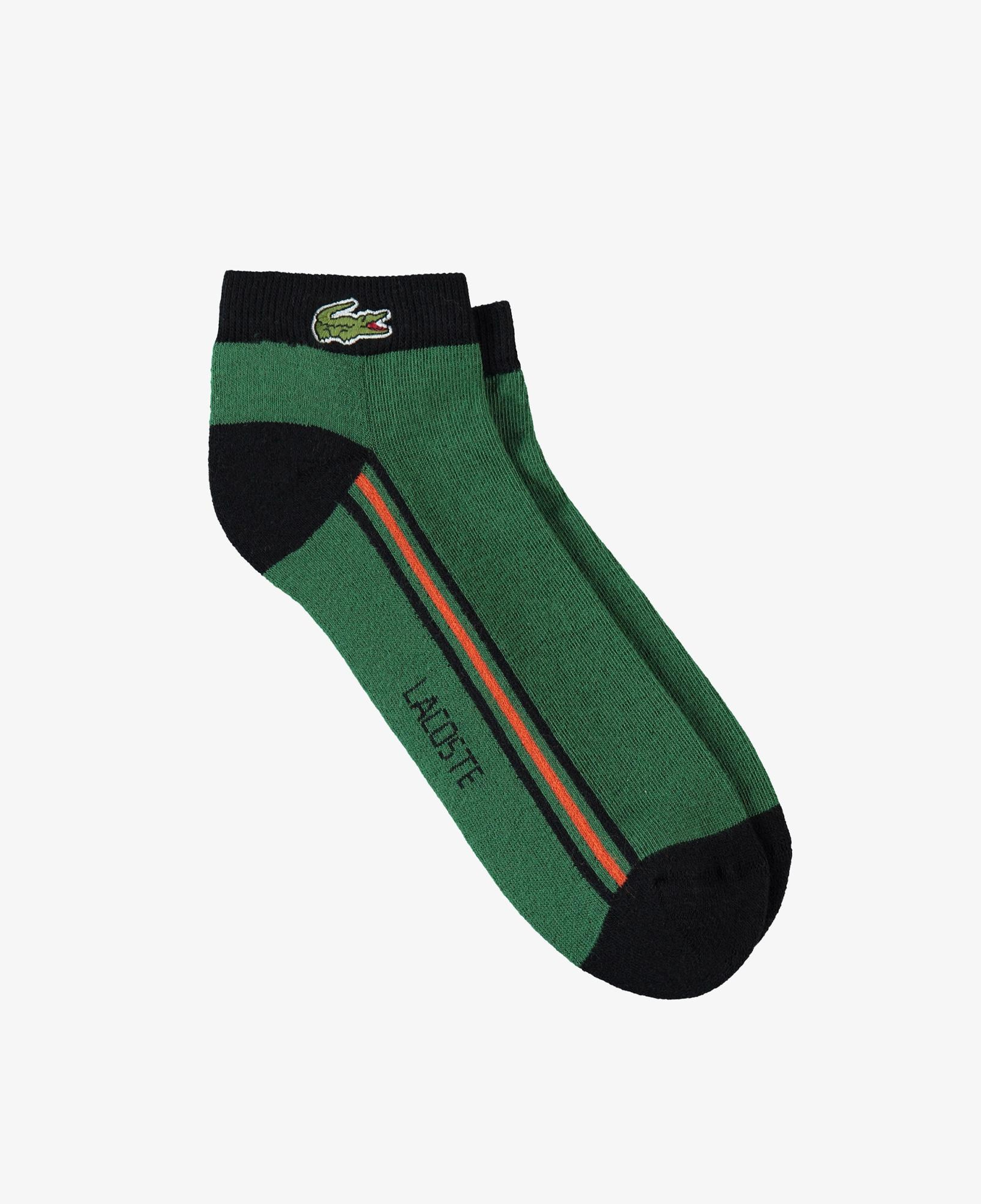Lacoste Unisex Çizgili Koyu Yeşil Çorap
