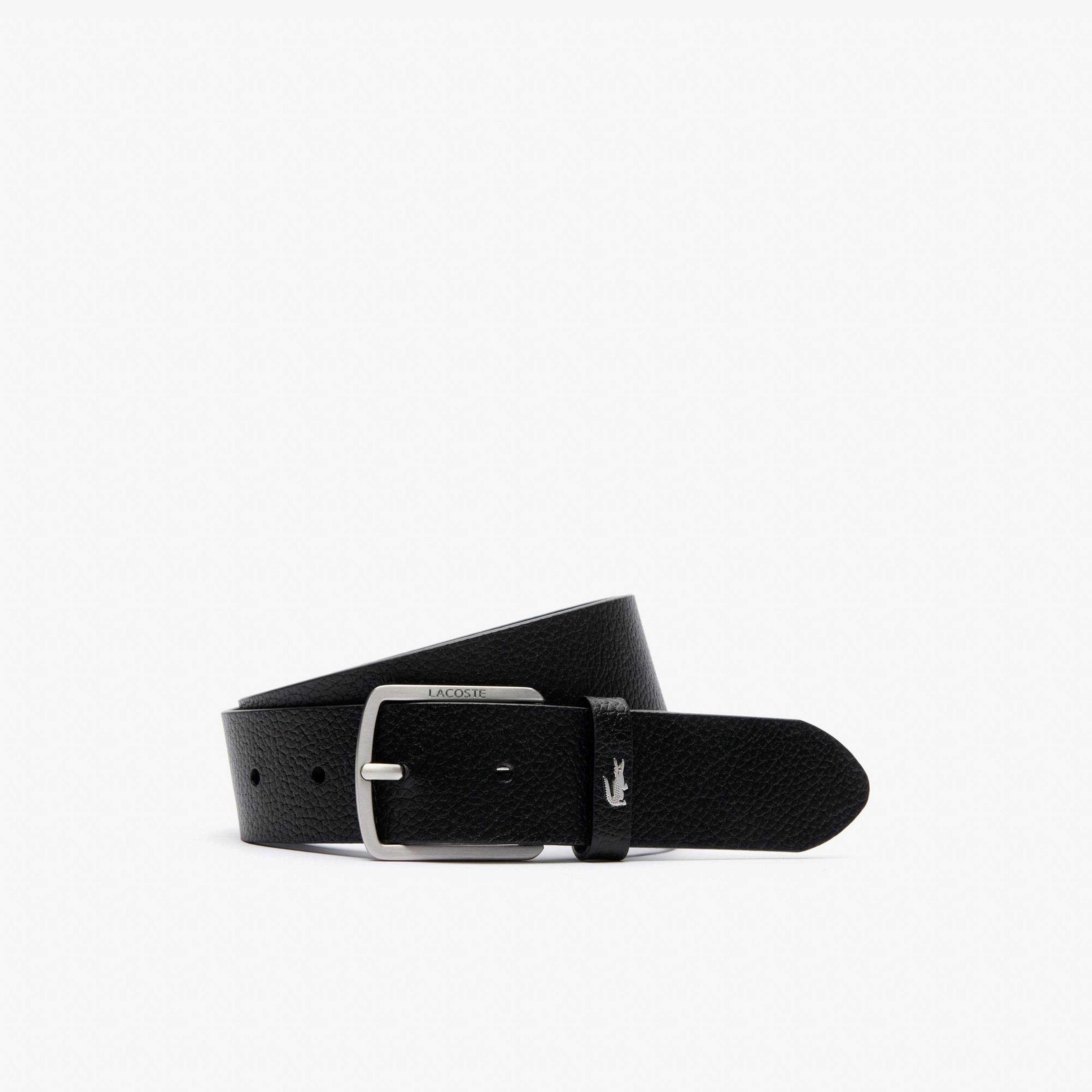 Lacoste Elegance  Erkek Deri Siyah Kemer
