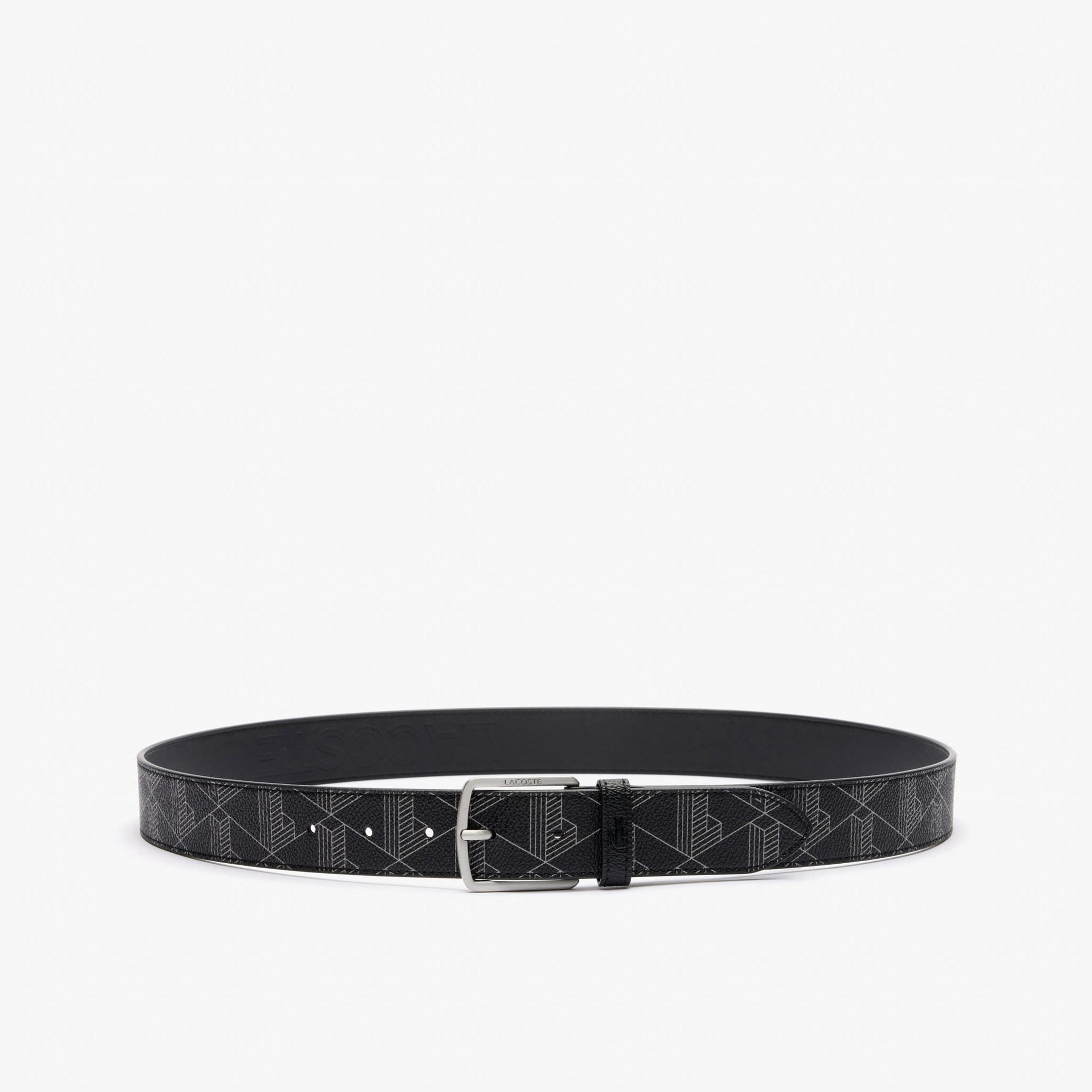 Lacoste The Blend Erkek Monogram Siyah Kemer