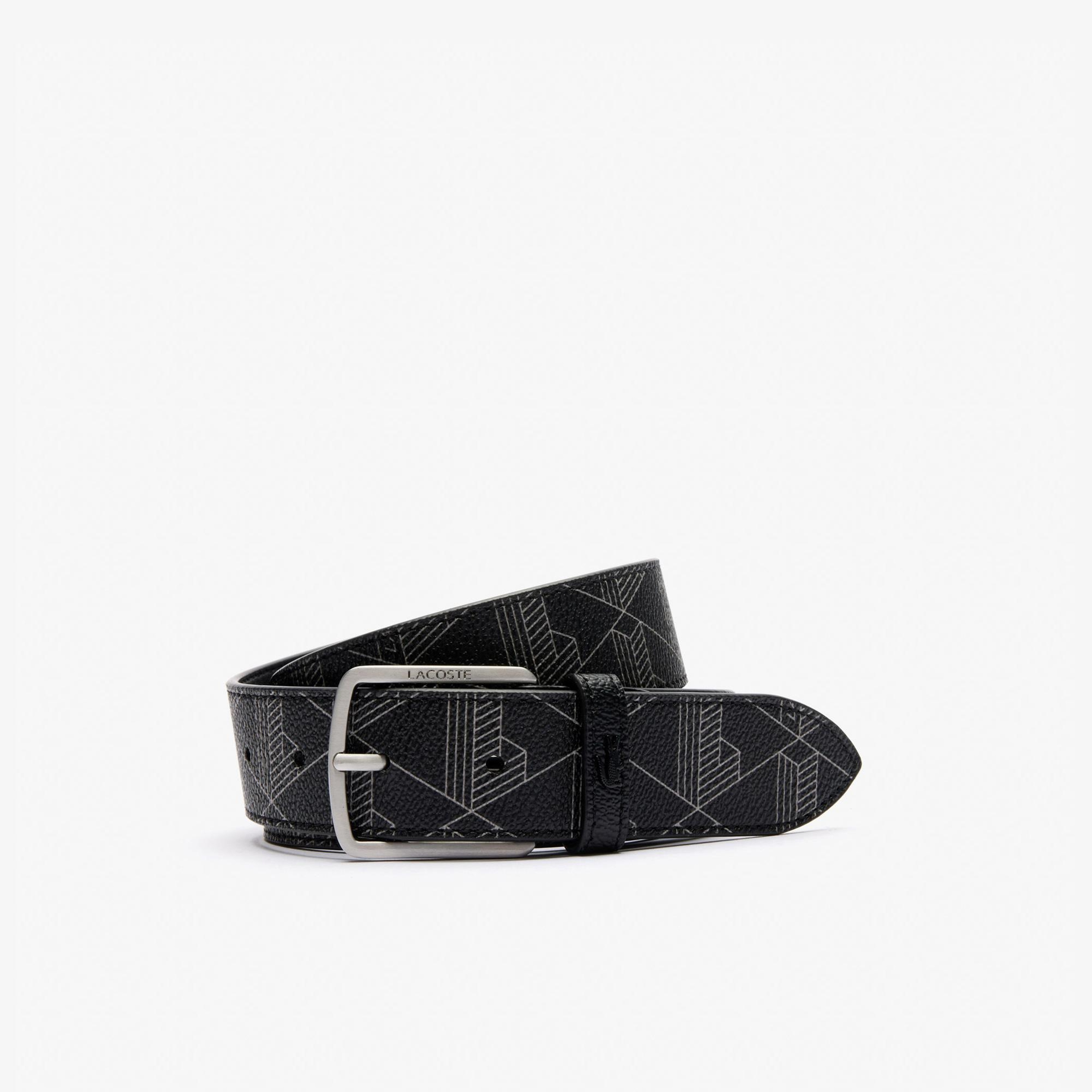 Lacoste The Blend Erkek Monogram Siyah Kemer