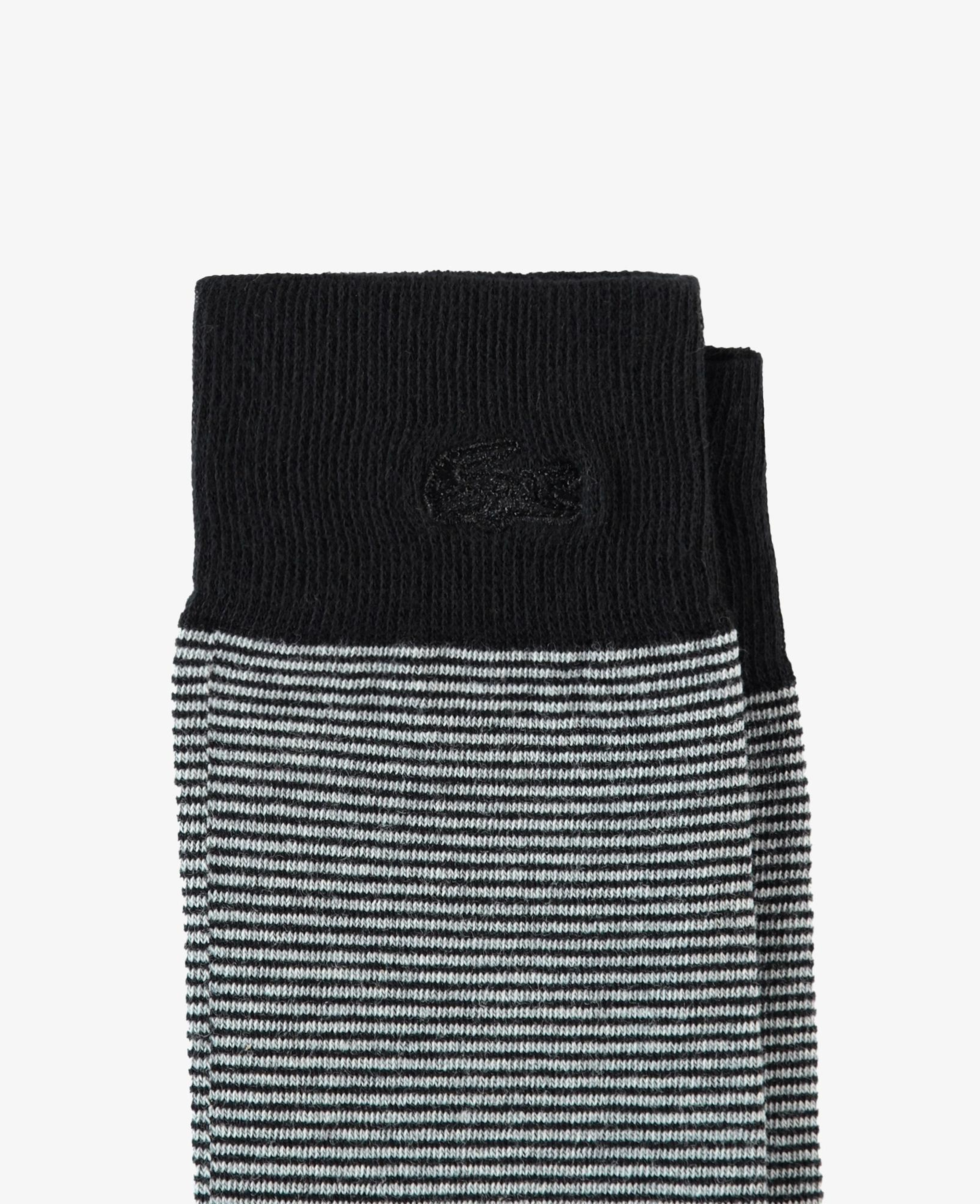 Lacoste Erkek Çizgili Siyah Çorap