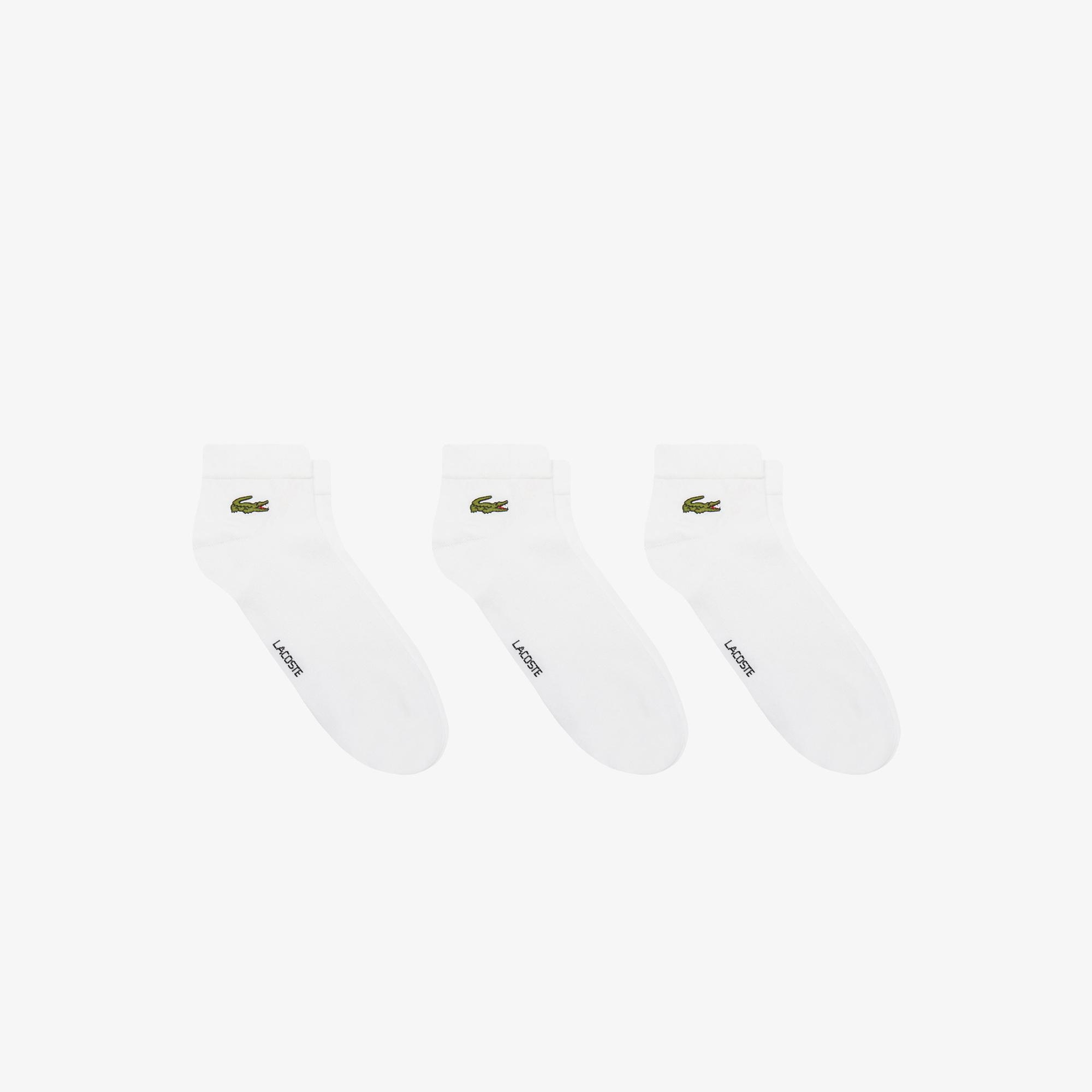 Lacoste Unisex 3'lü Beyaz Çorap