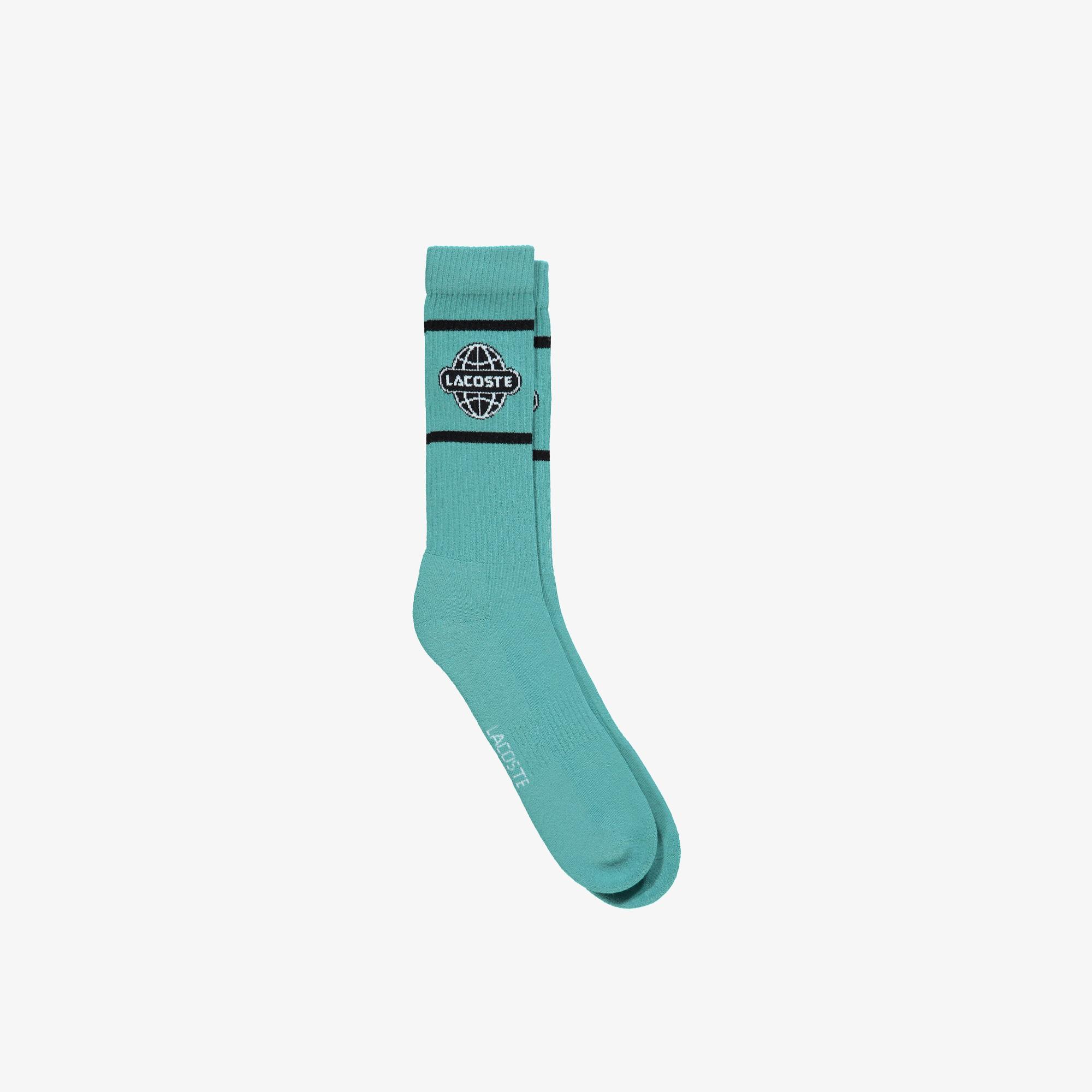 Lacoste Unisex Baskılı Açık Yeşil Çorap