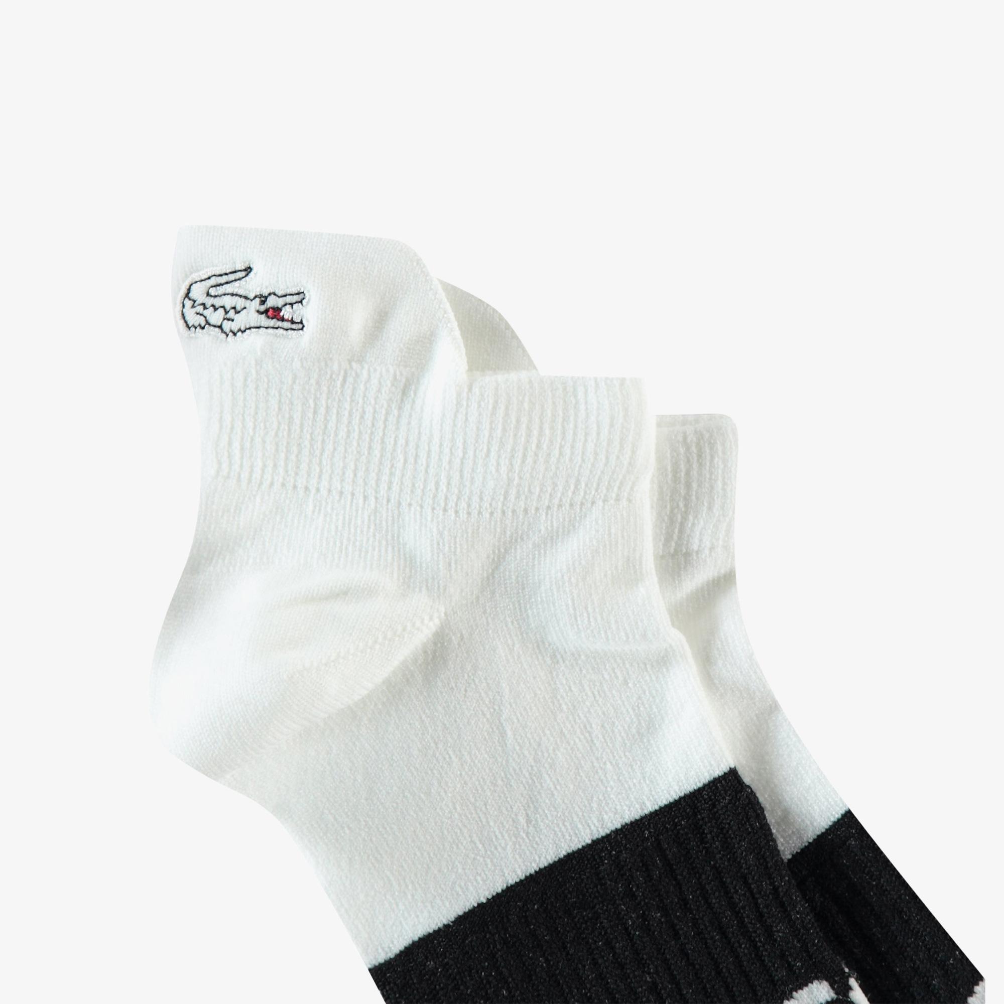 Lacoste Unisex Renk Bloklu Siyah Çorap