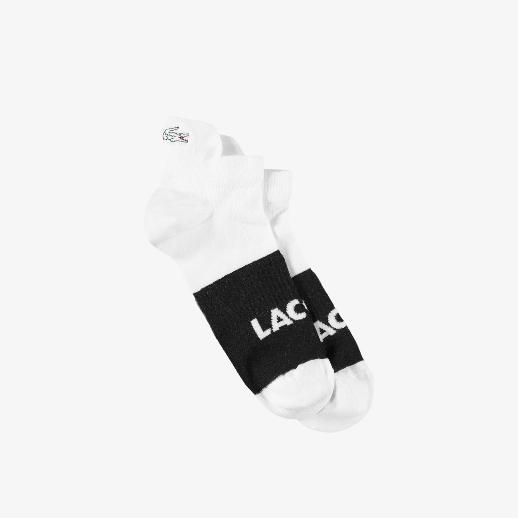 Lacoste Unisex Renk Bloklu Siyah Çorap