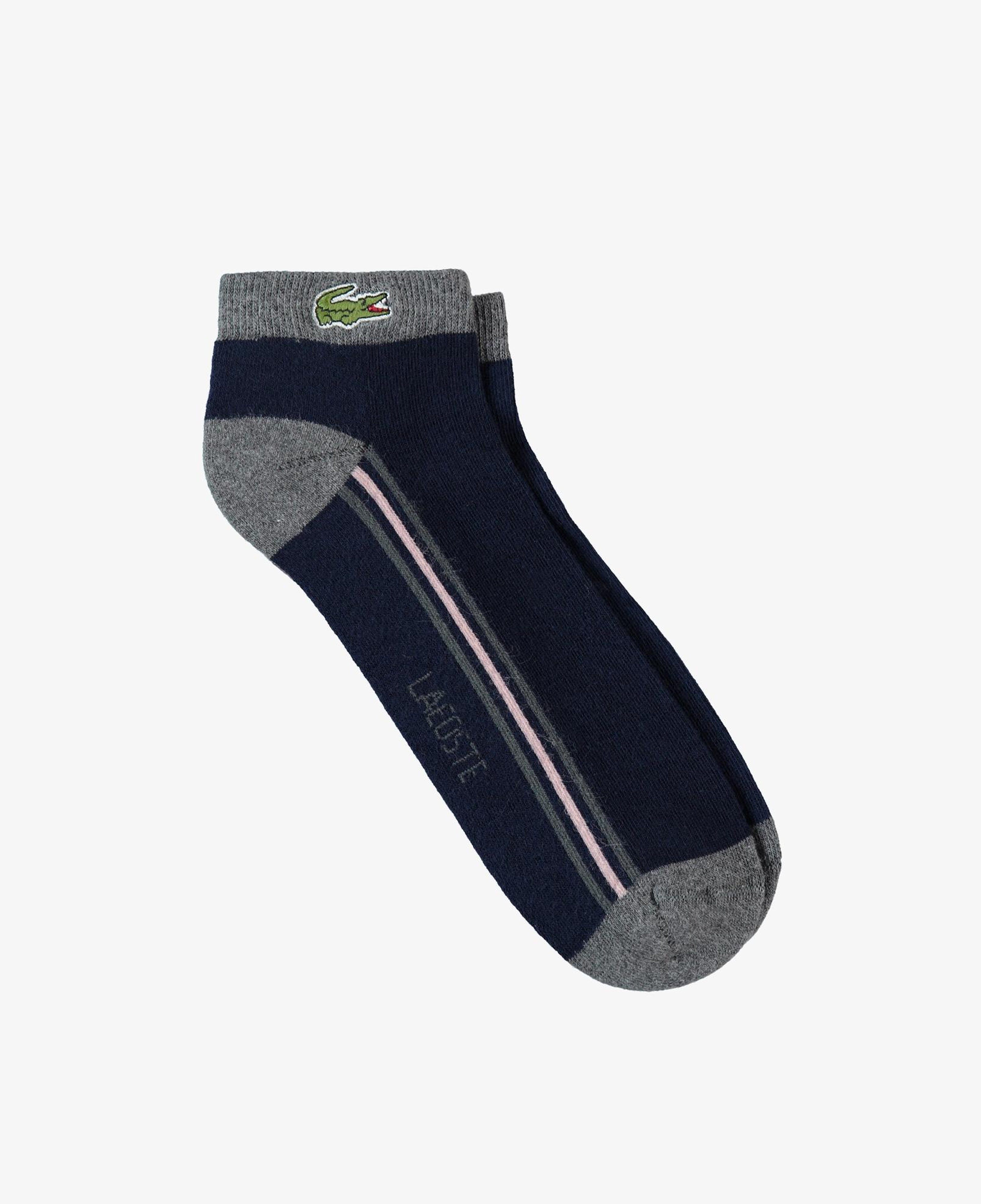 Unisex Çizgili Lacivert Çorap