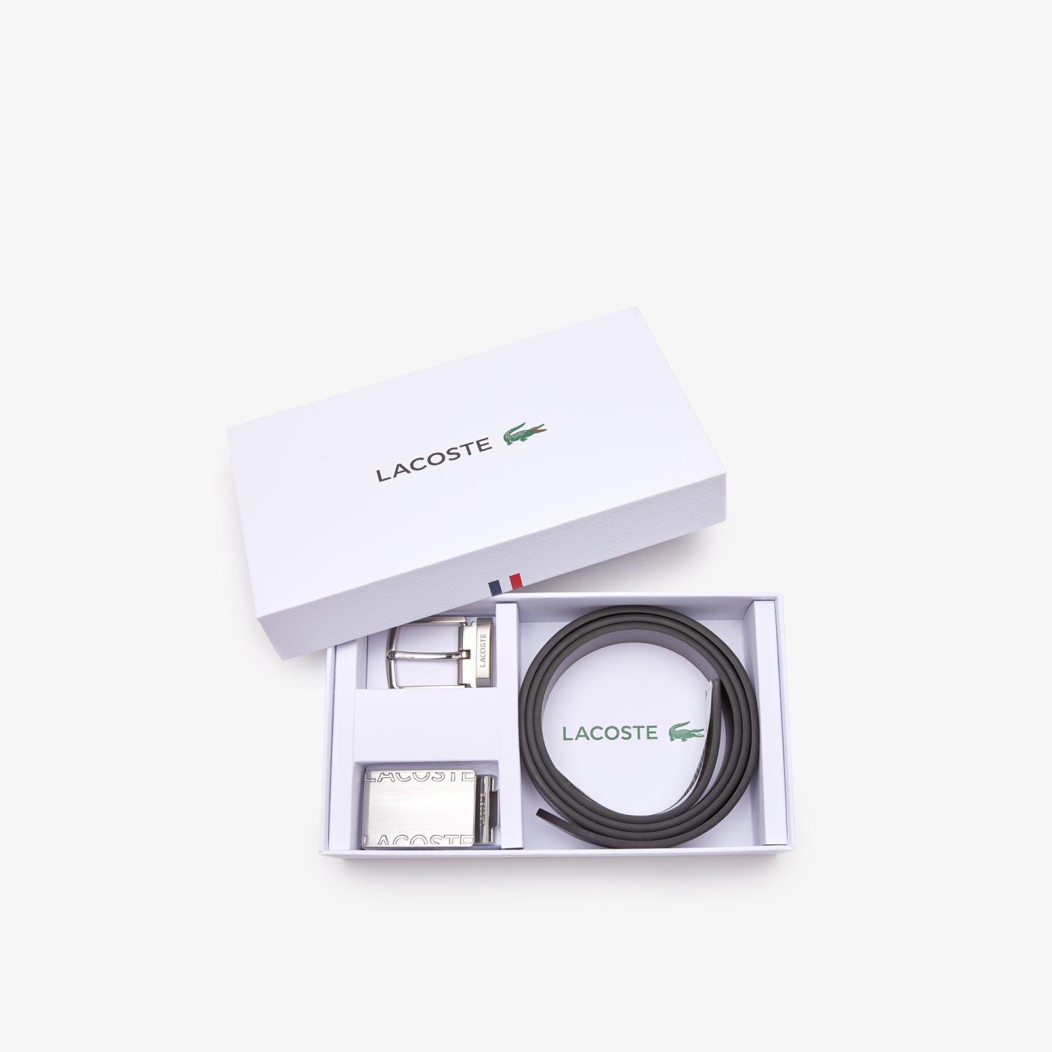 Lacoste Elegance  Erkek Deri Siyah Kemer