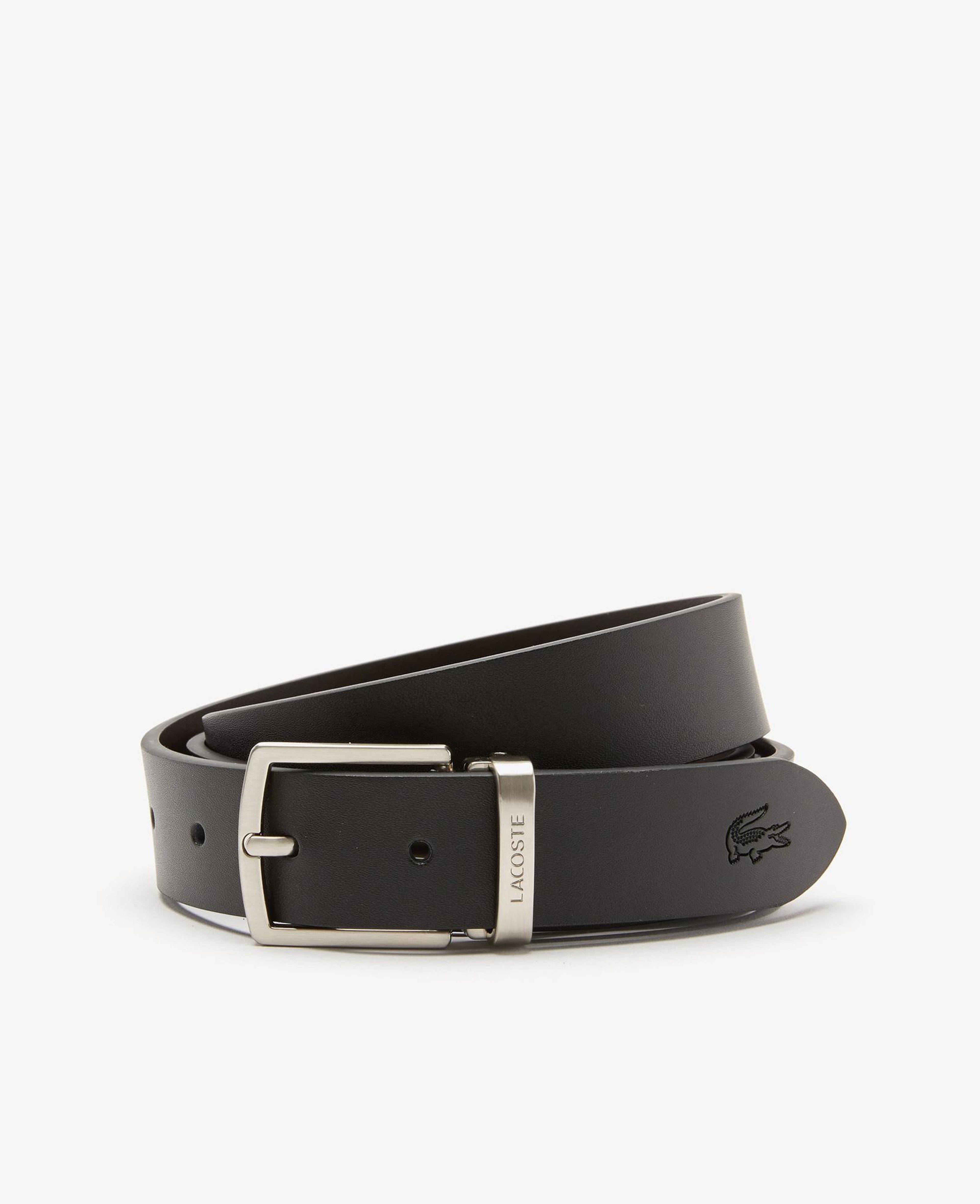 Lacoste Elegance  Erkek Deri Siyah Kemer