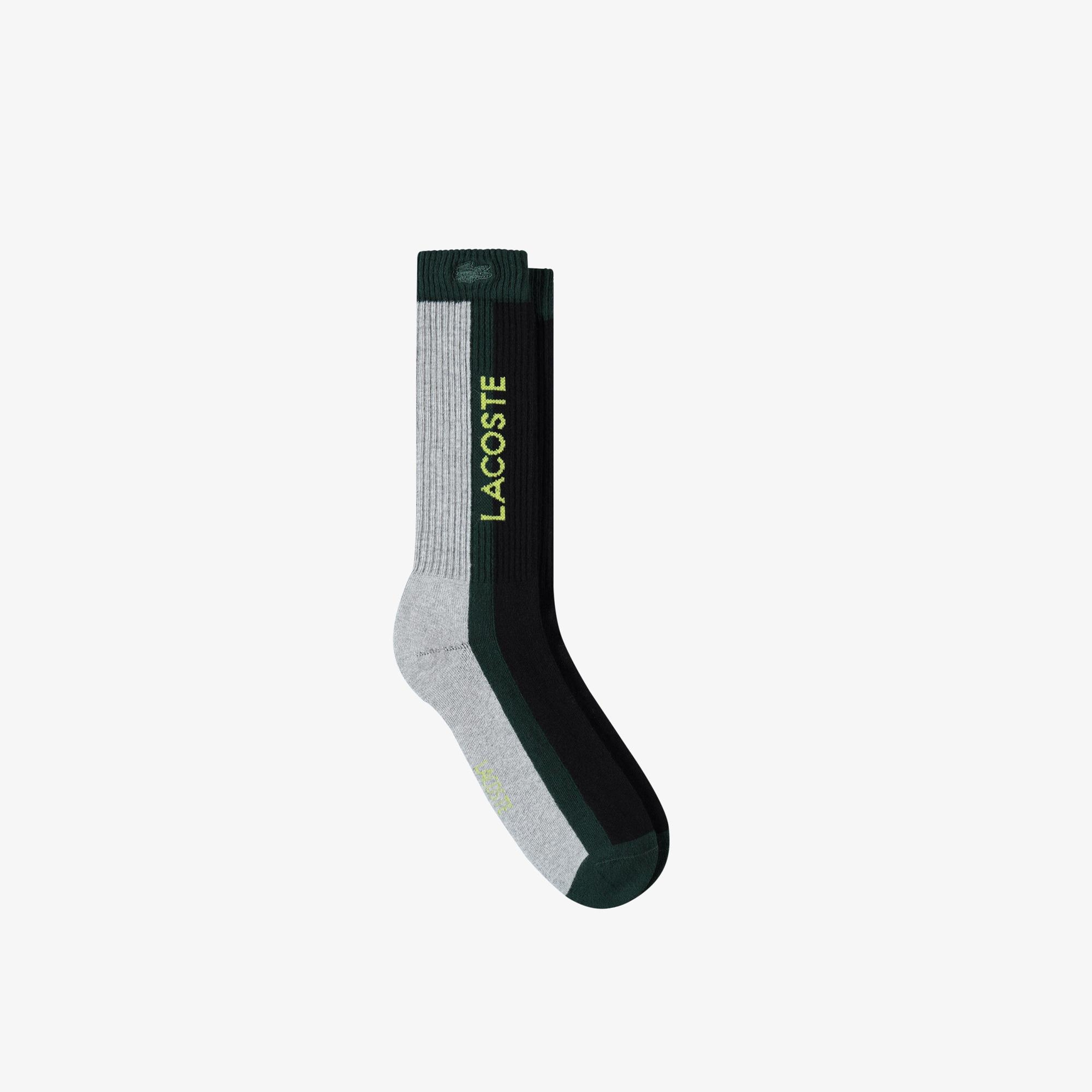 Lacoste Erkek Renk Bloklu Siyah Çorap
