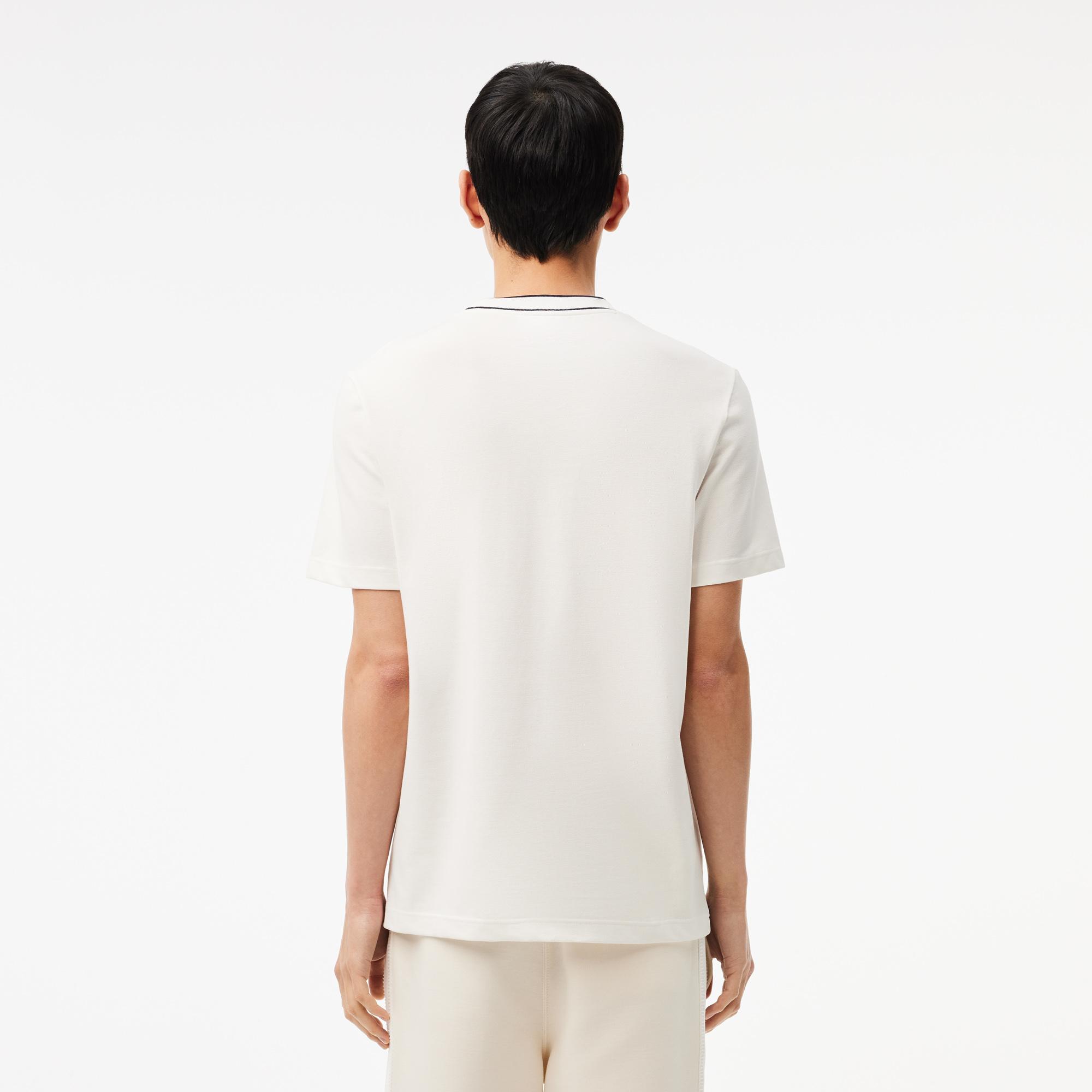 Lacoste Erkek Regular Fit Bisiklet Yaka Beyaz T-Shirt