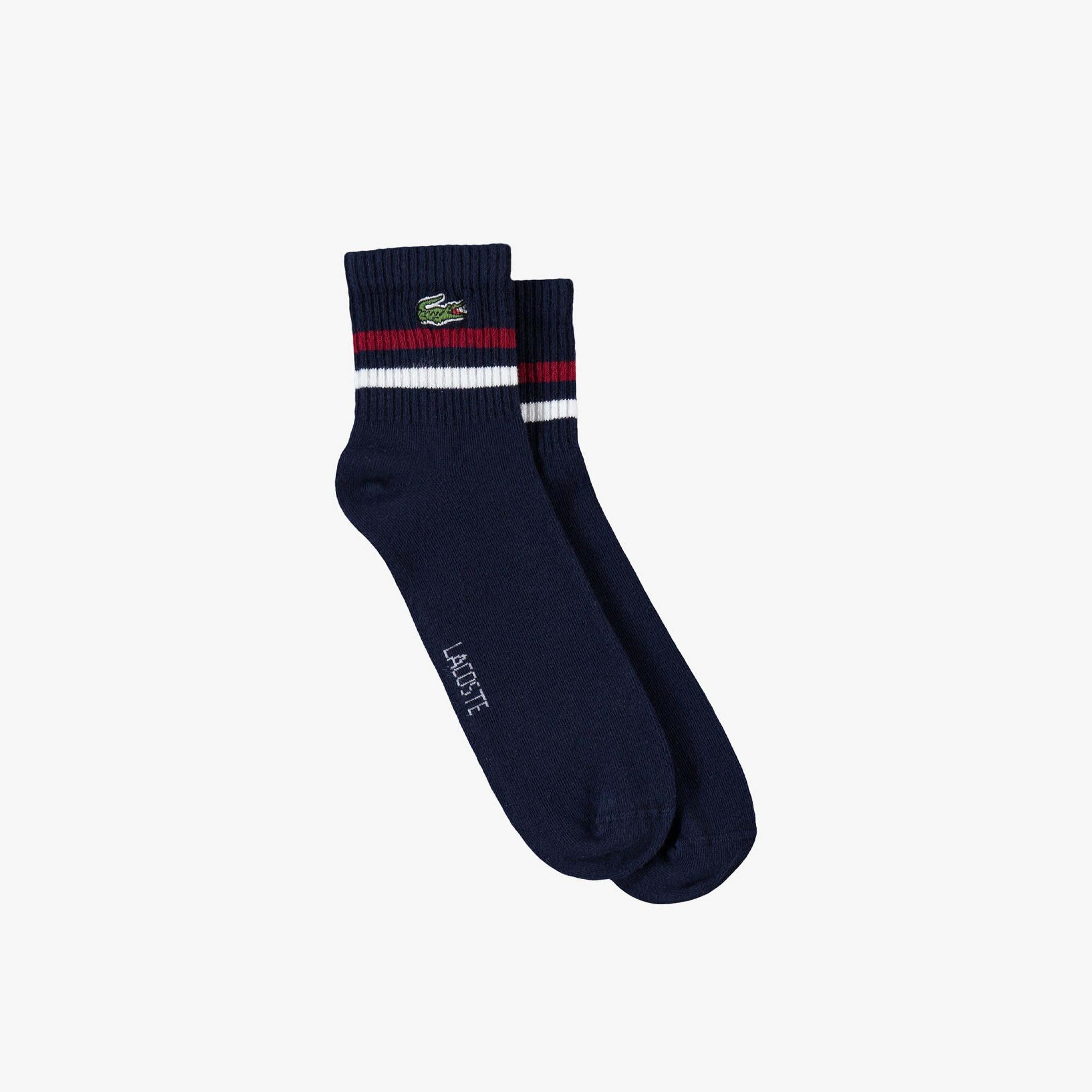 Lacoste Erkek Çizgili Lacivert Çorap
