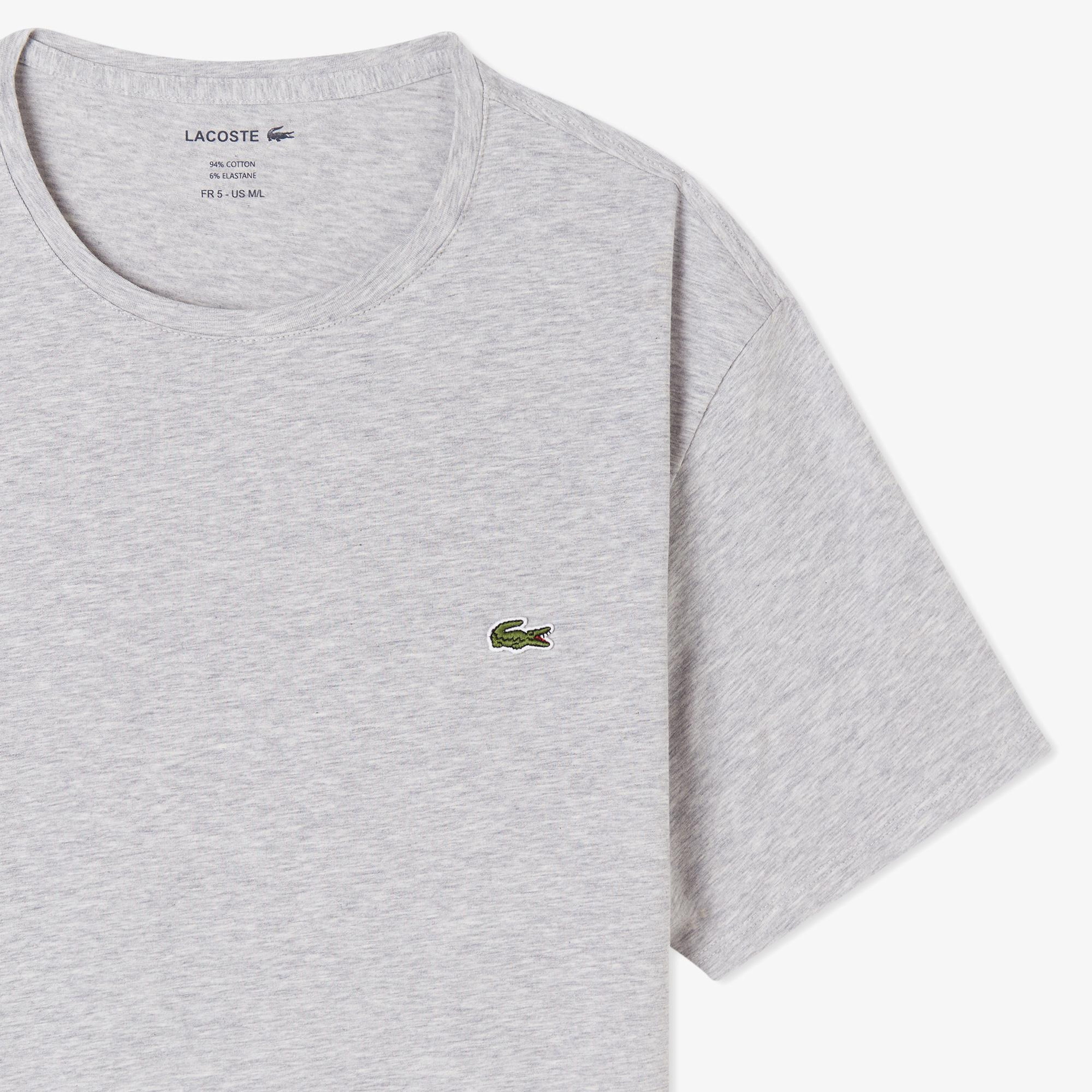 Lacoste Erkek Slim Fit Bisiklet Yaka Gri T-Shirt