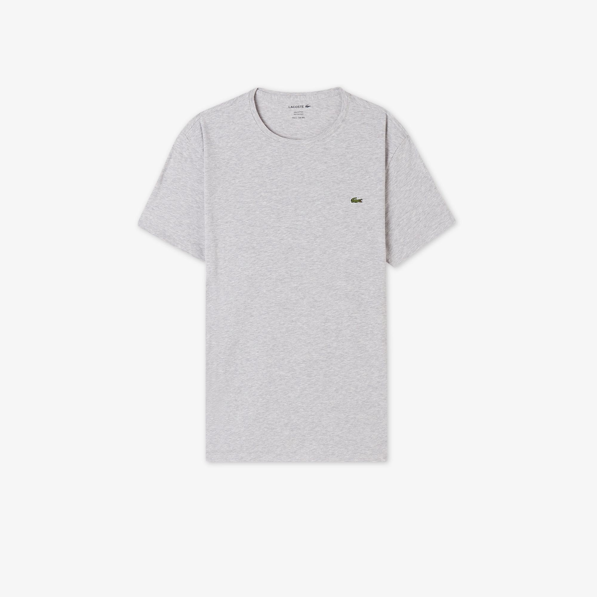 Lacoste Erkek Slim Fit Bisiklet Yaka Gri T-Shirt