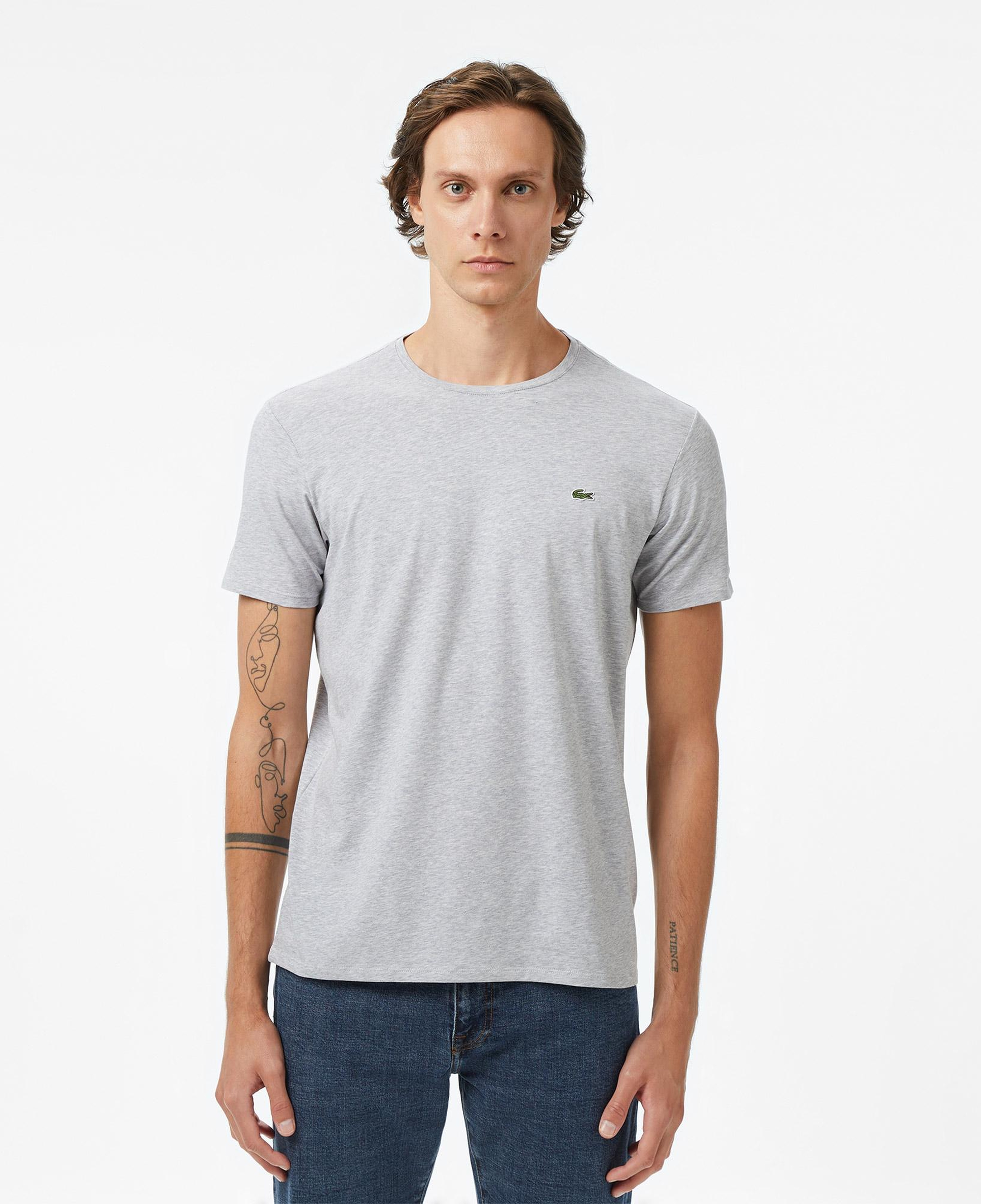 Lacoste Erkek Slim Fit Bisiklet Yaka Gri T-Shirt