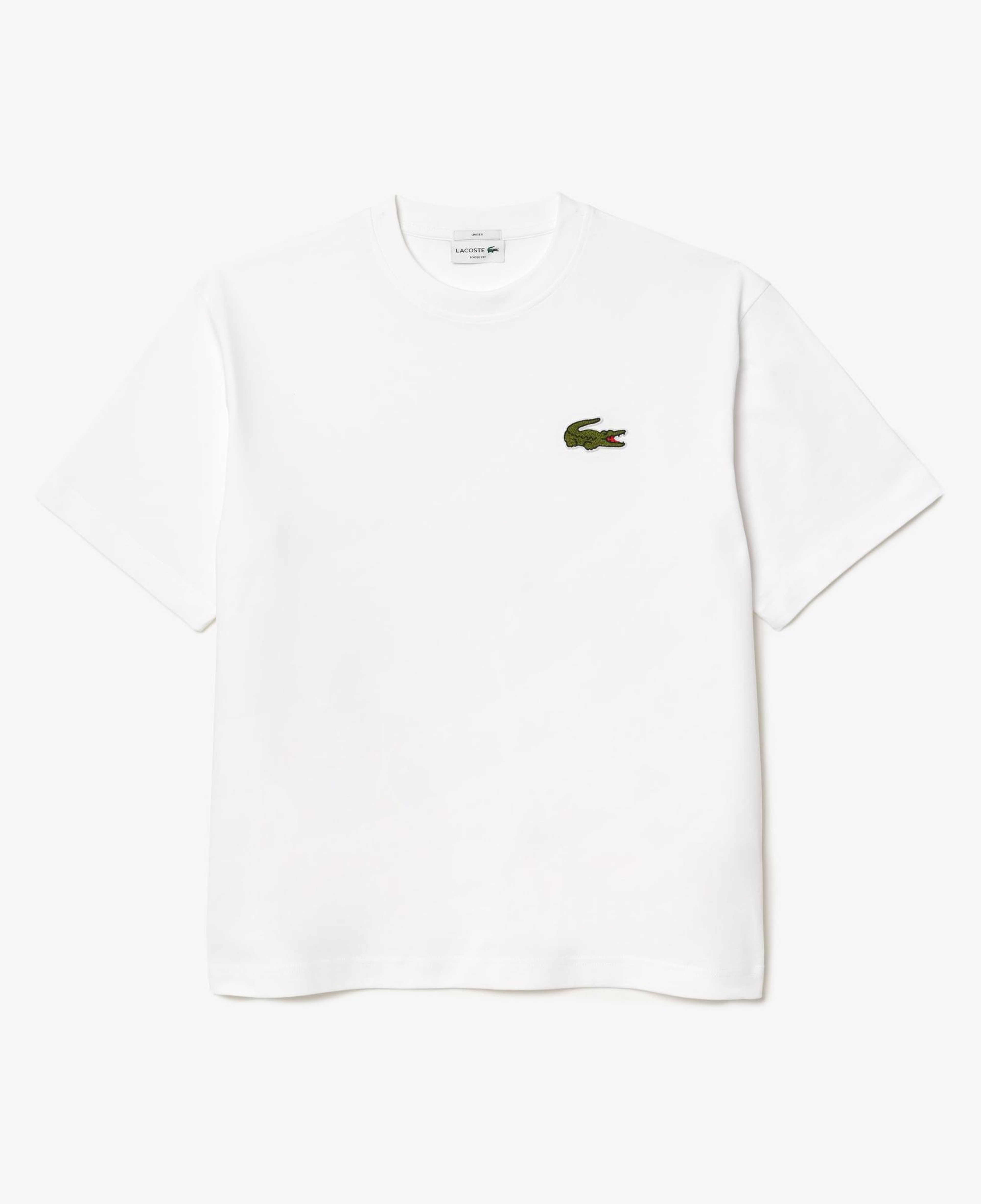 Lacoste Unisex Loose Fit Bisiklet Yaka Beyaz T-Shirt