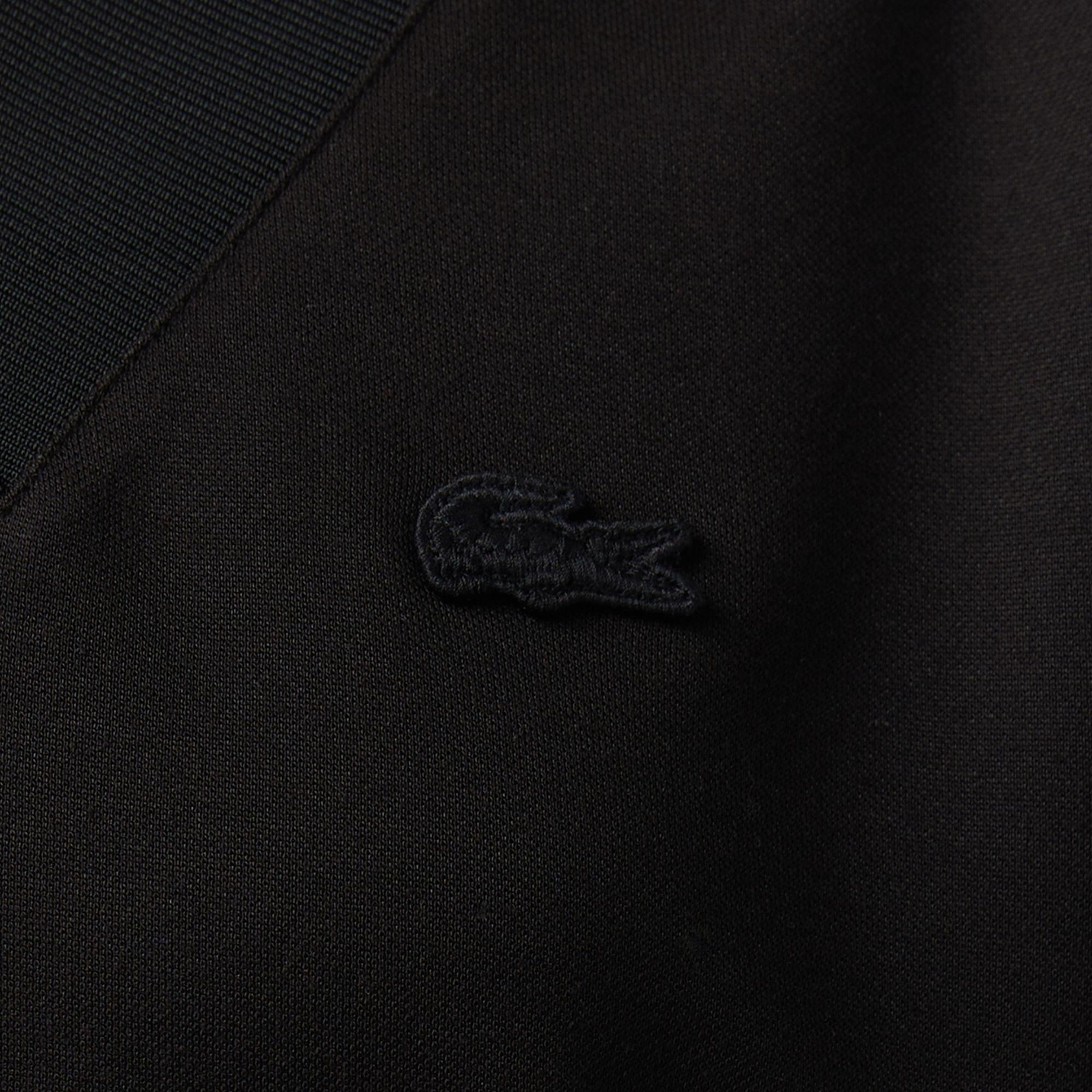 Lacoste Kadın Slim Fit V Yaka Siyah T-Shirt