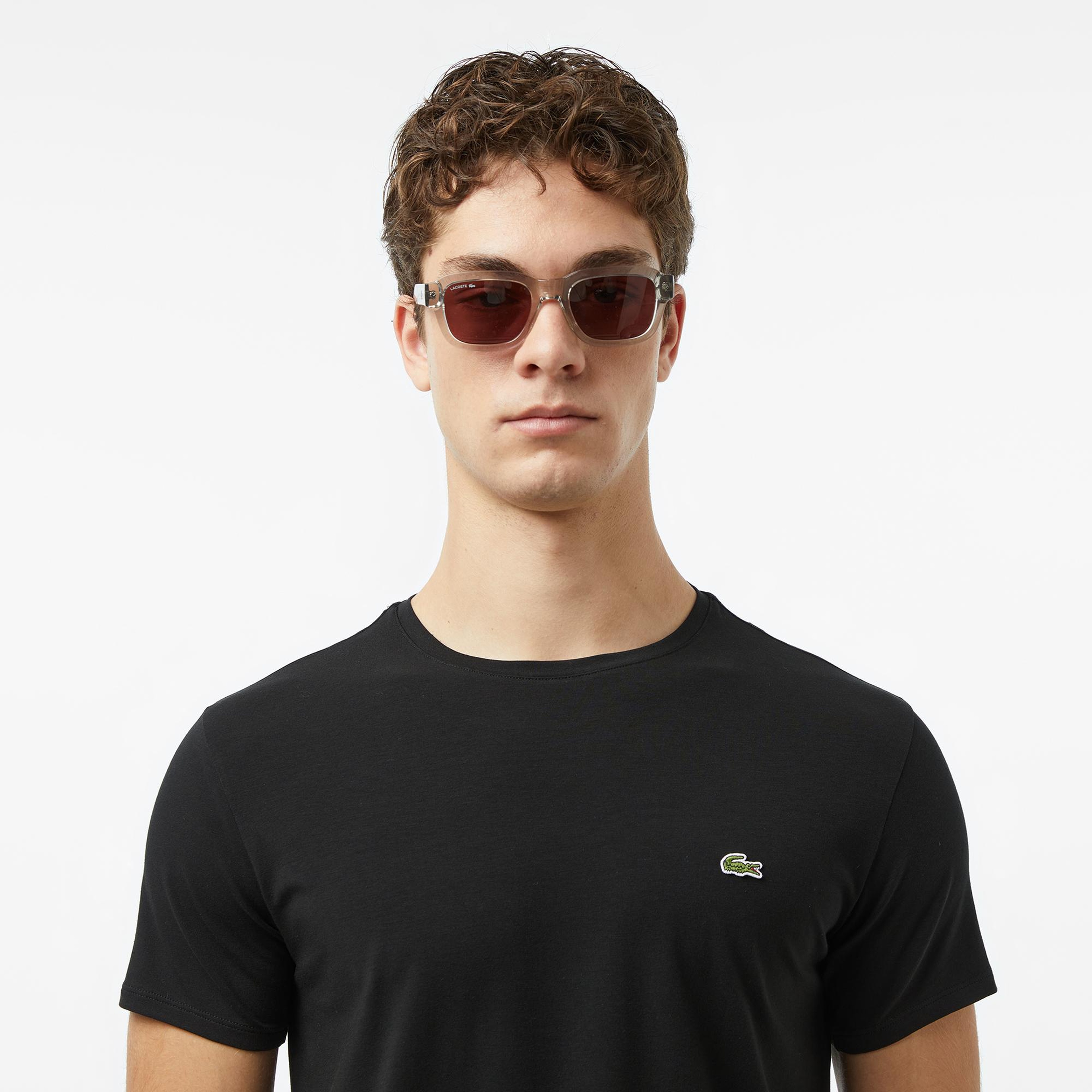 Lacoste Erkek Slim Fit Bisiklet Yaka Siyah T-Shirt