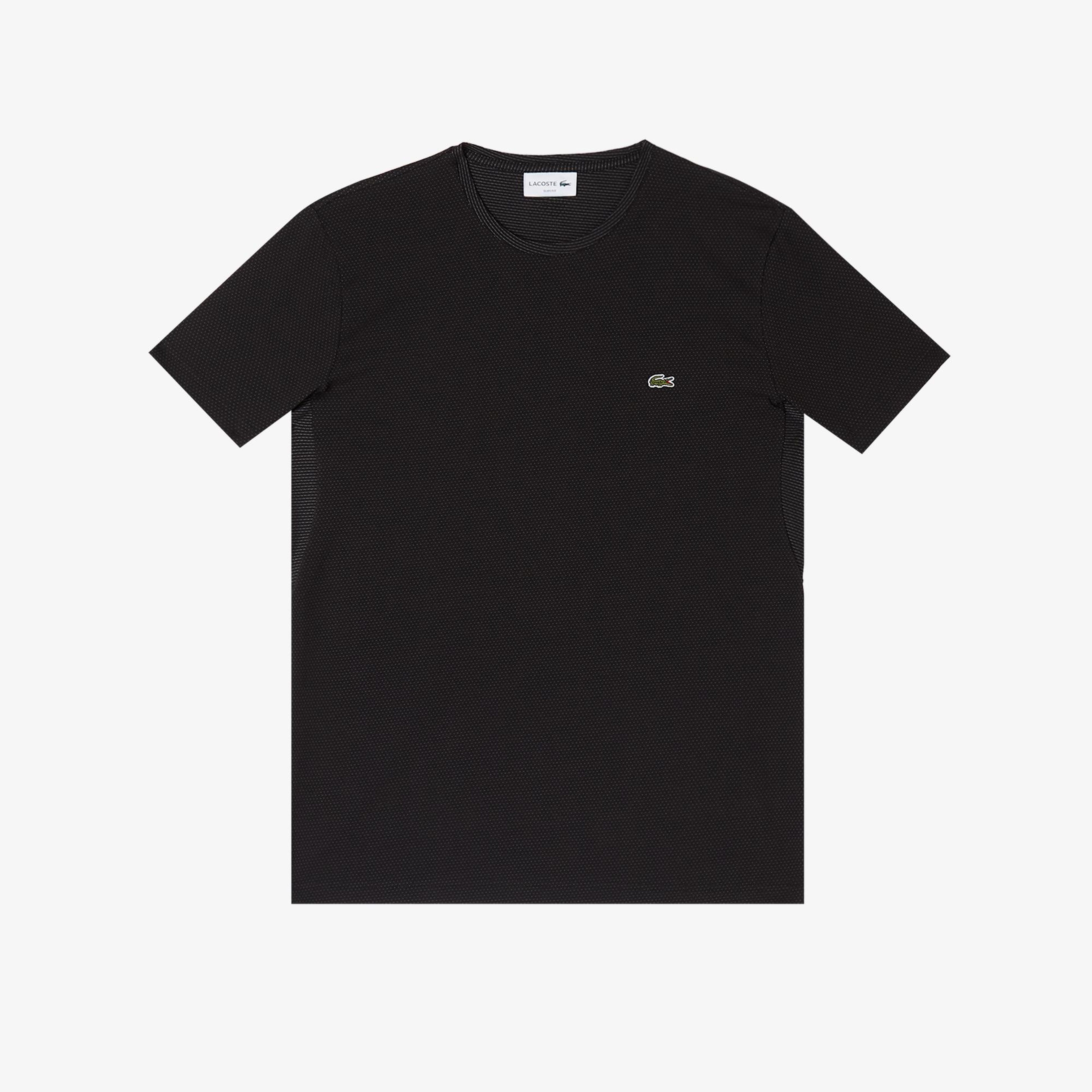 Lacoste Erkek Slim Fit Bisiklet Yaka Siyah T-Shirt