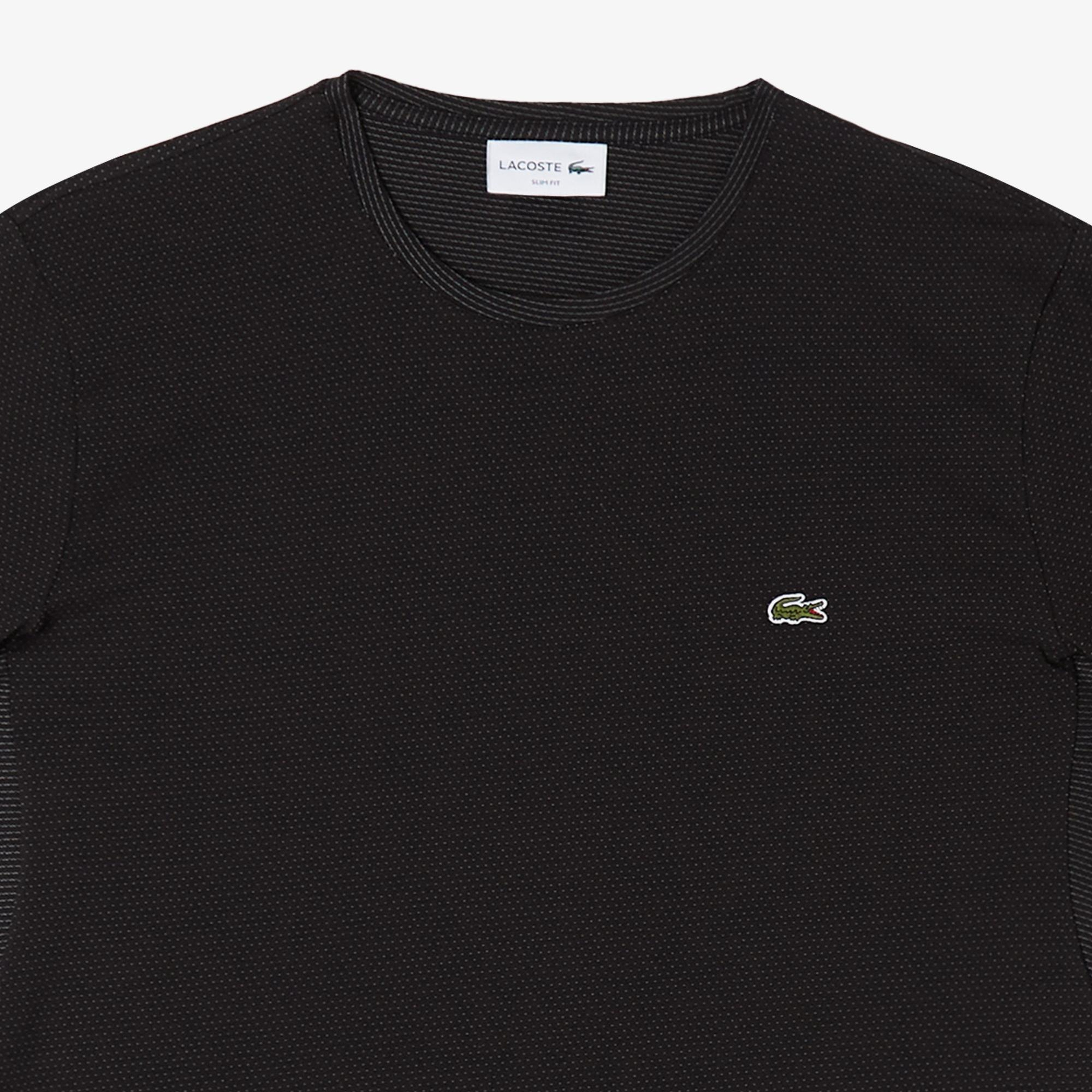Lacoste Erkek Slim Fit Bisiklet Yaka Siyah T-Shirt
