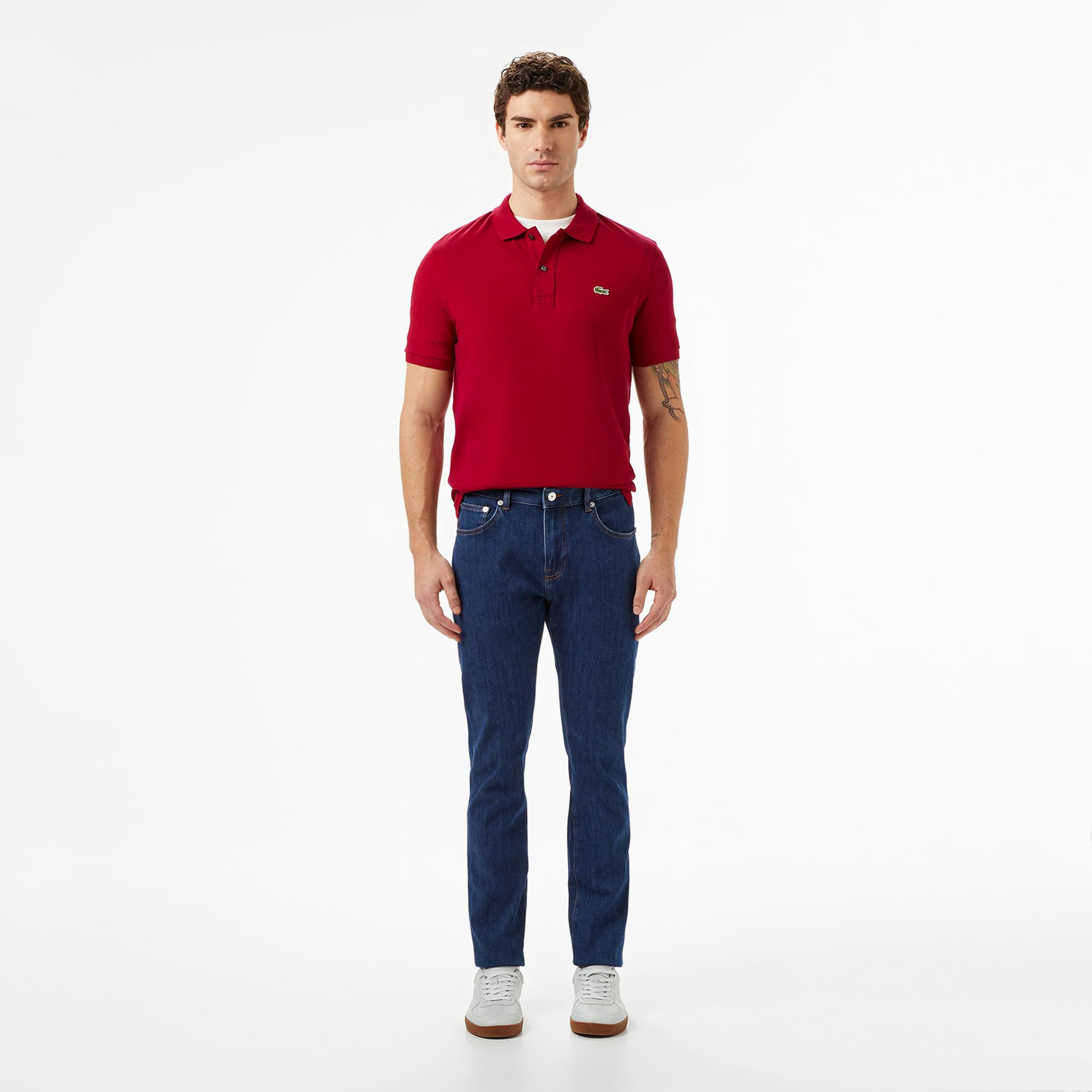 L.12.12 Erkek Slim Fit Kırmızı Polo