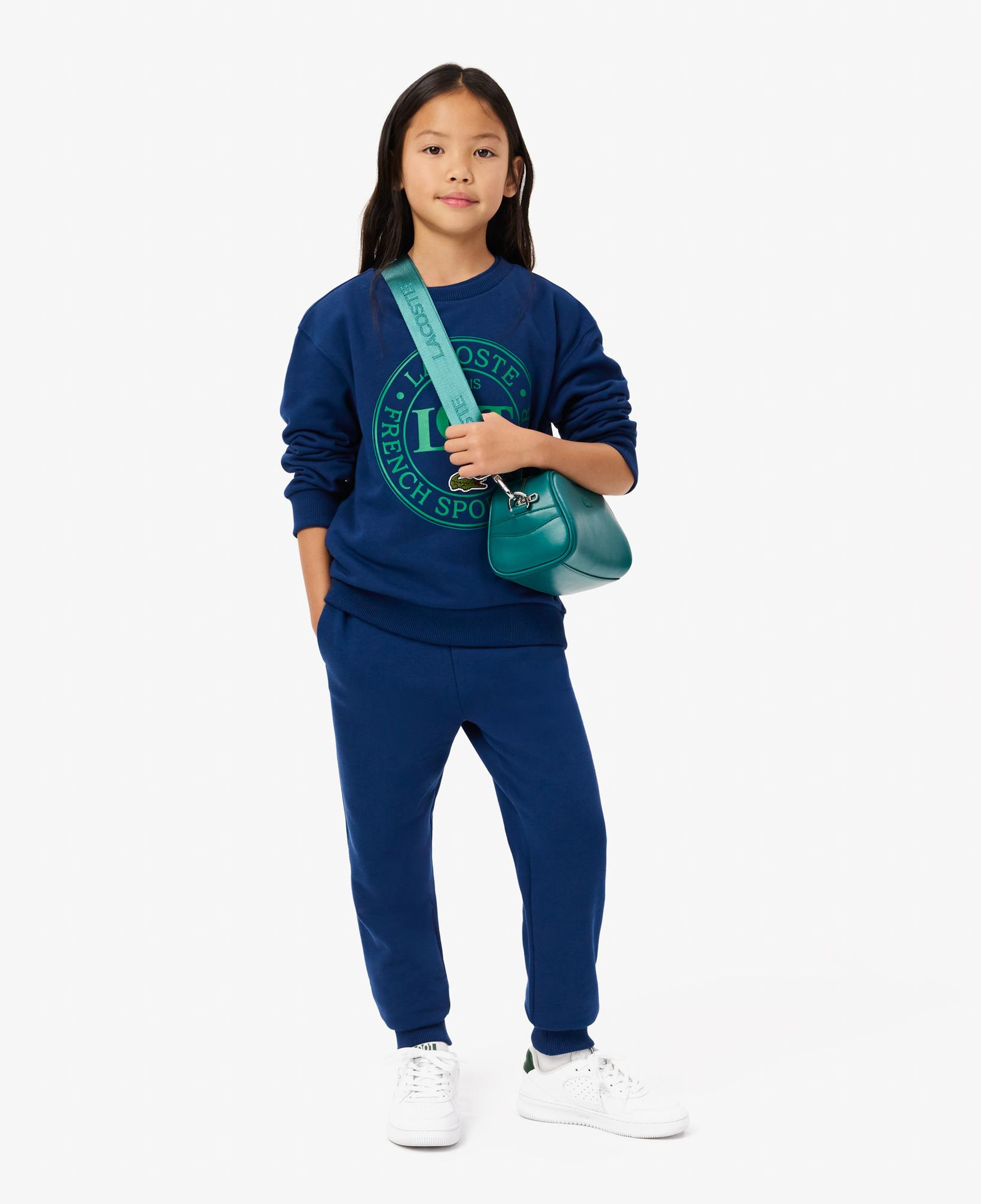 Lacoste Çocuk Bisiket Yaka Baskılı Lacivert Sweatshirt