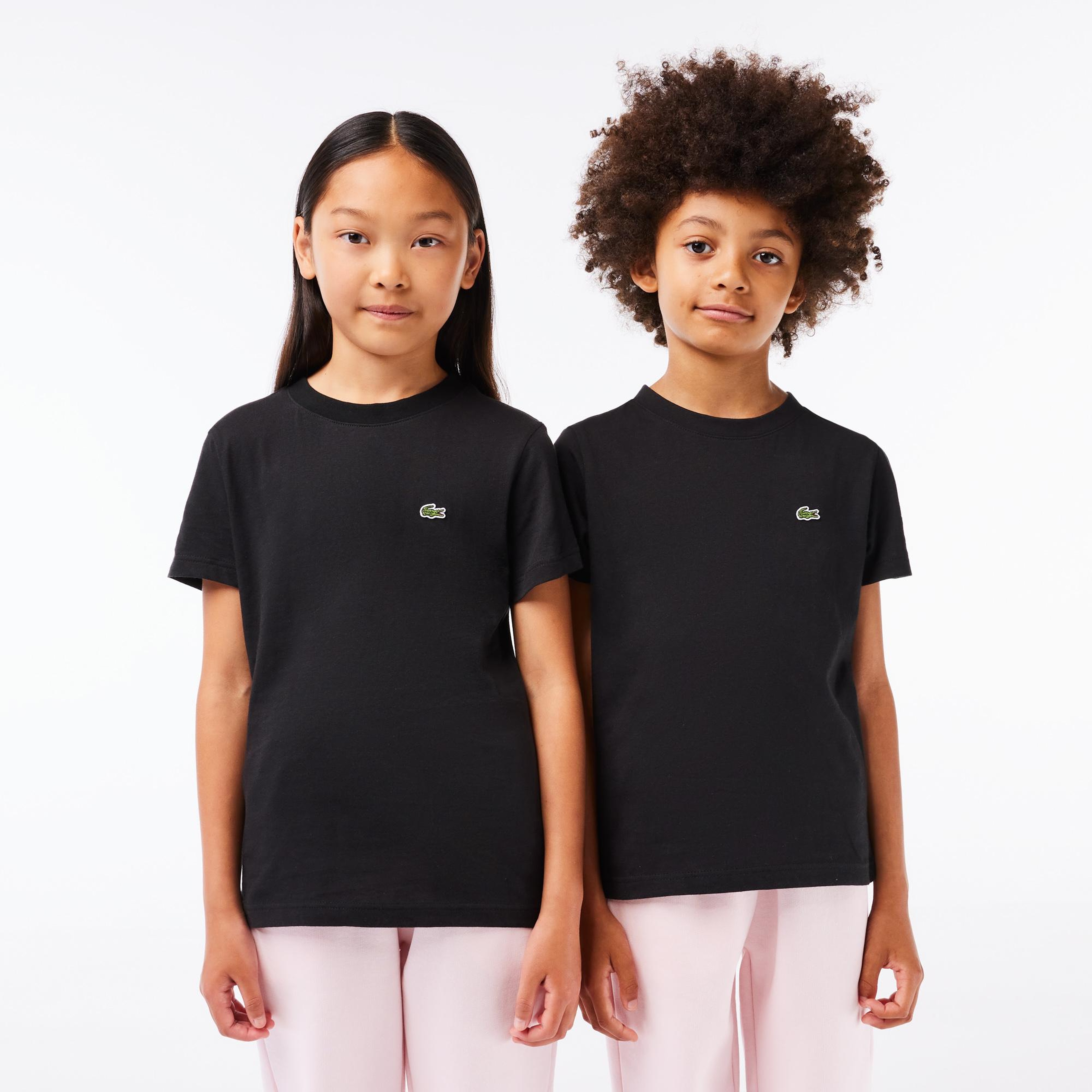 Lacoste Çocuk Bisiklet Yaka Siyah T-Shirt