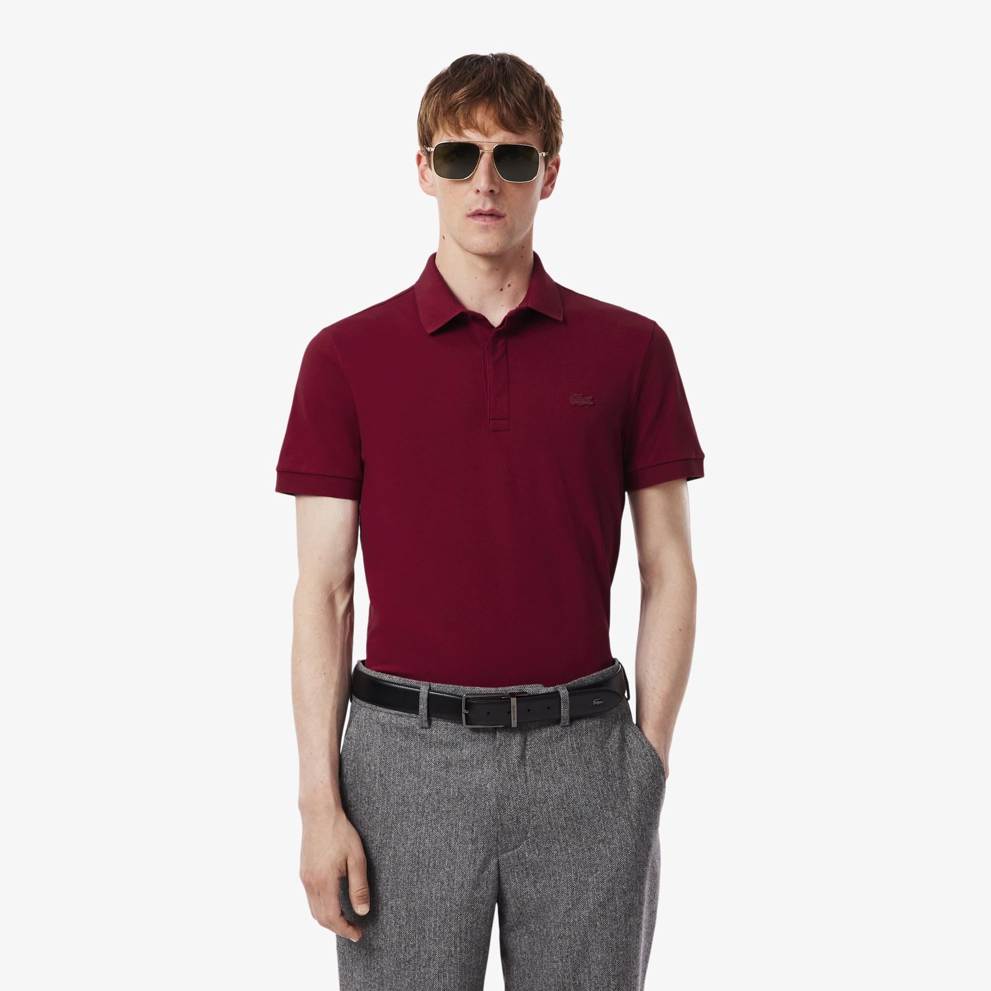 Lacoste Paris Erkek Regular Fit Bordo Polo