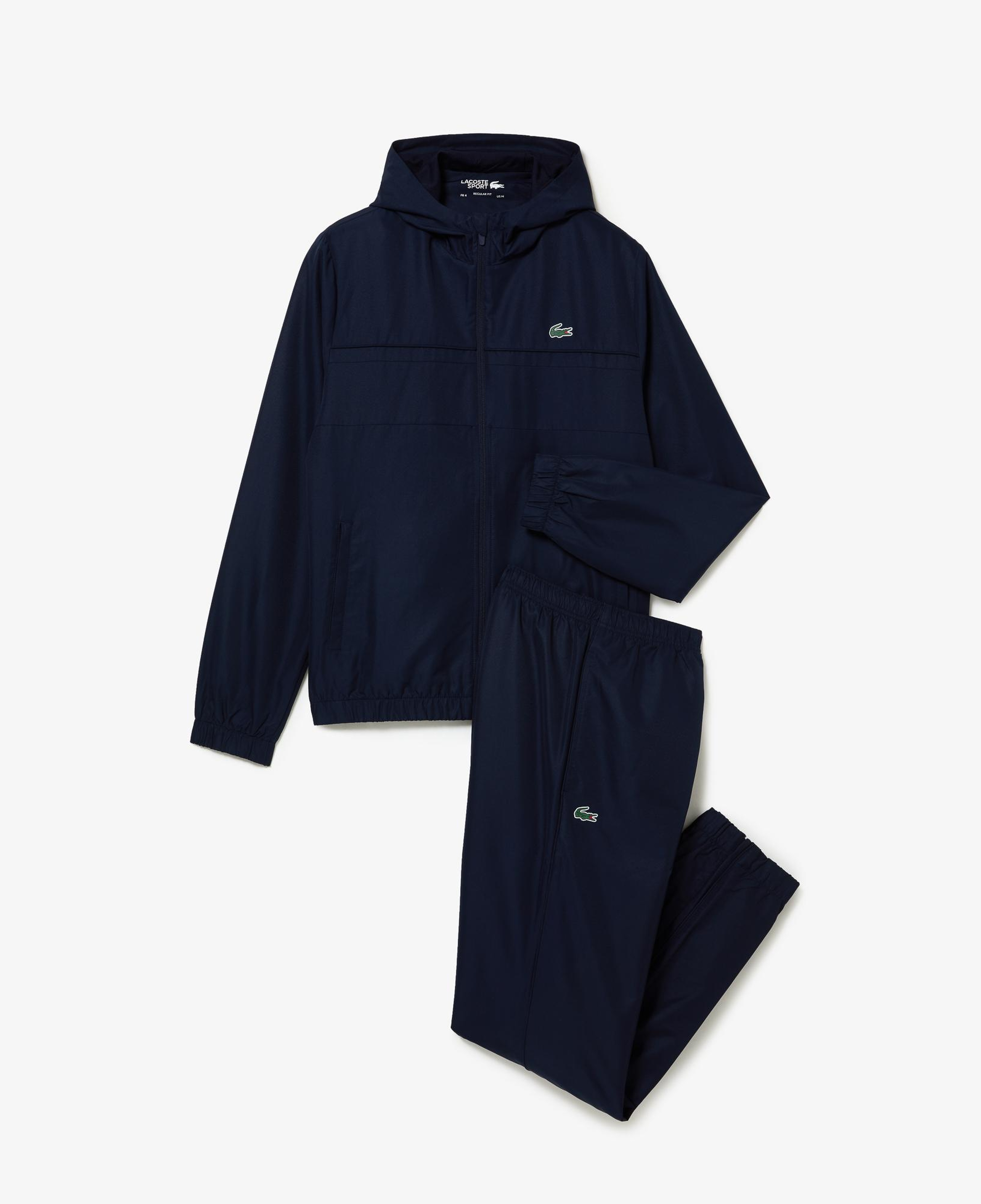 Lacoste Erkek Regular Fit Kapüşonlu Baskılı Lacivert Eşofman Takımı
